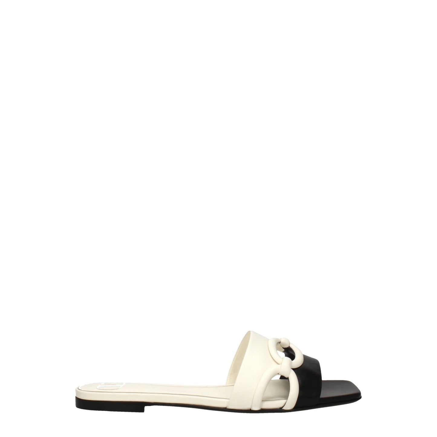 Valentino Garavani – Schwarze Slipper-Sandalen aus Leder