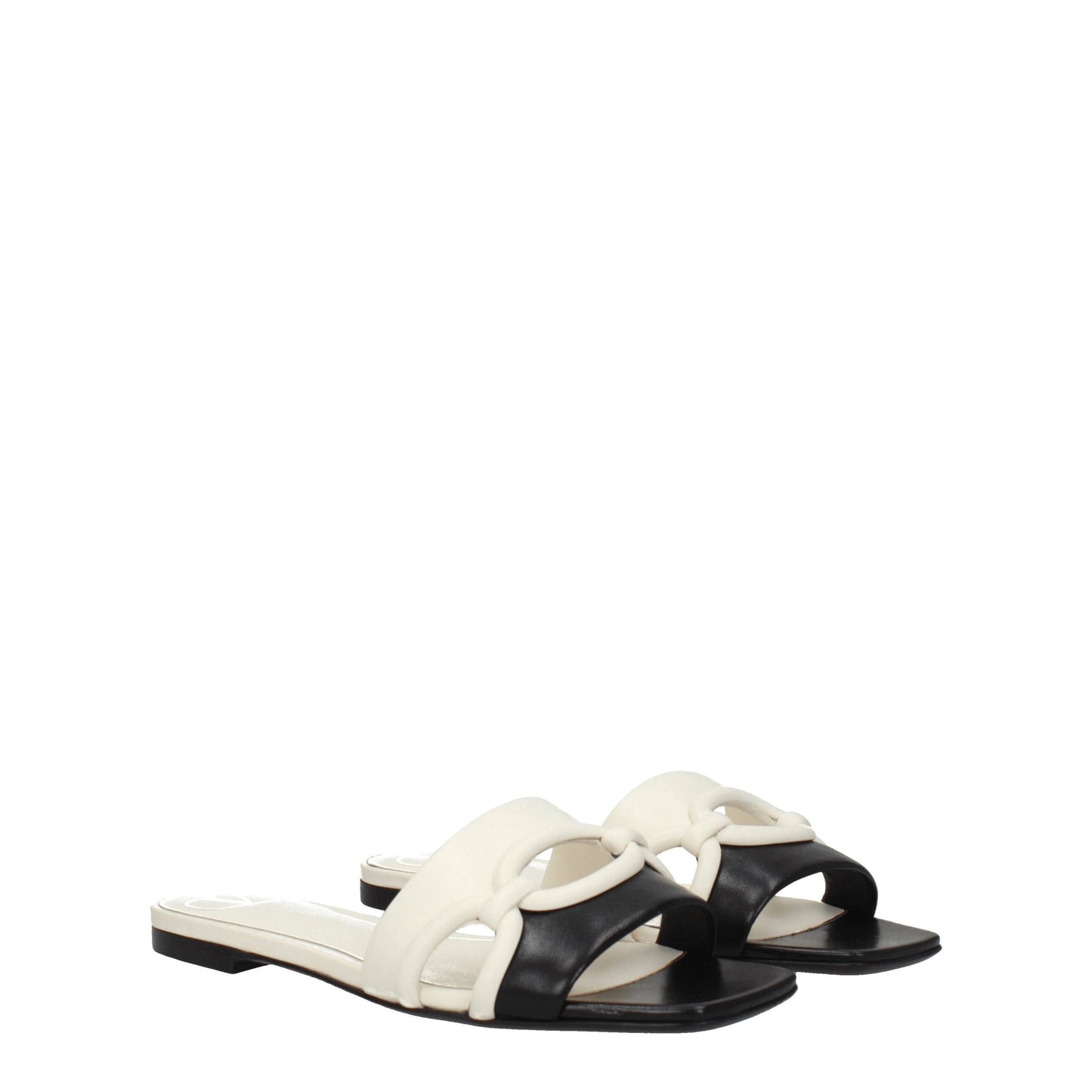 Valentino Garavani – Schwarze Slipper-Sandalen aus Leder