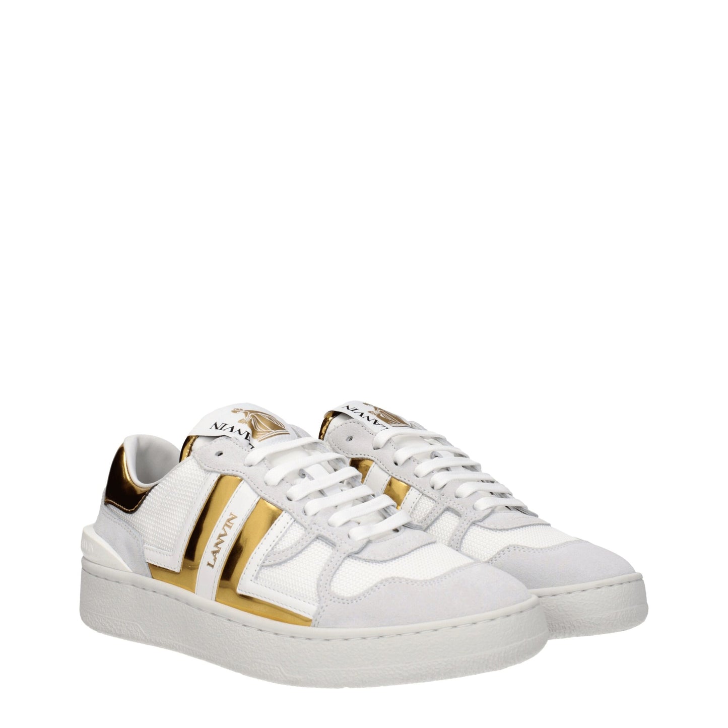 Lanvin Weiße Stoff-Low-Tops