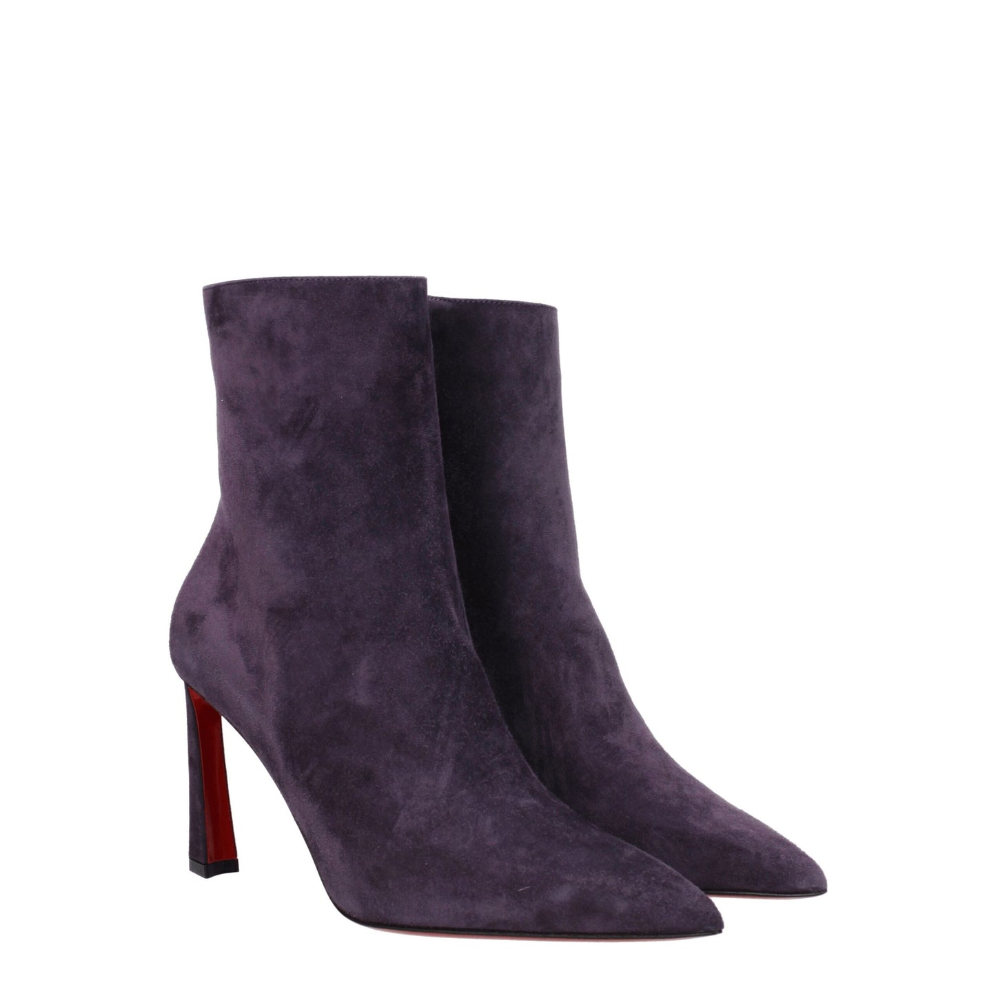 Christian Louboutin – Lila Lederstiefeletten