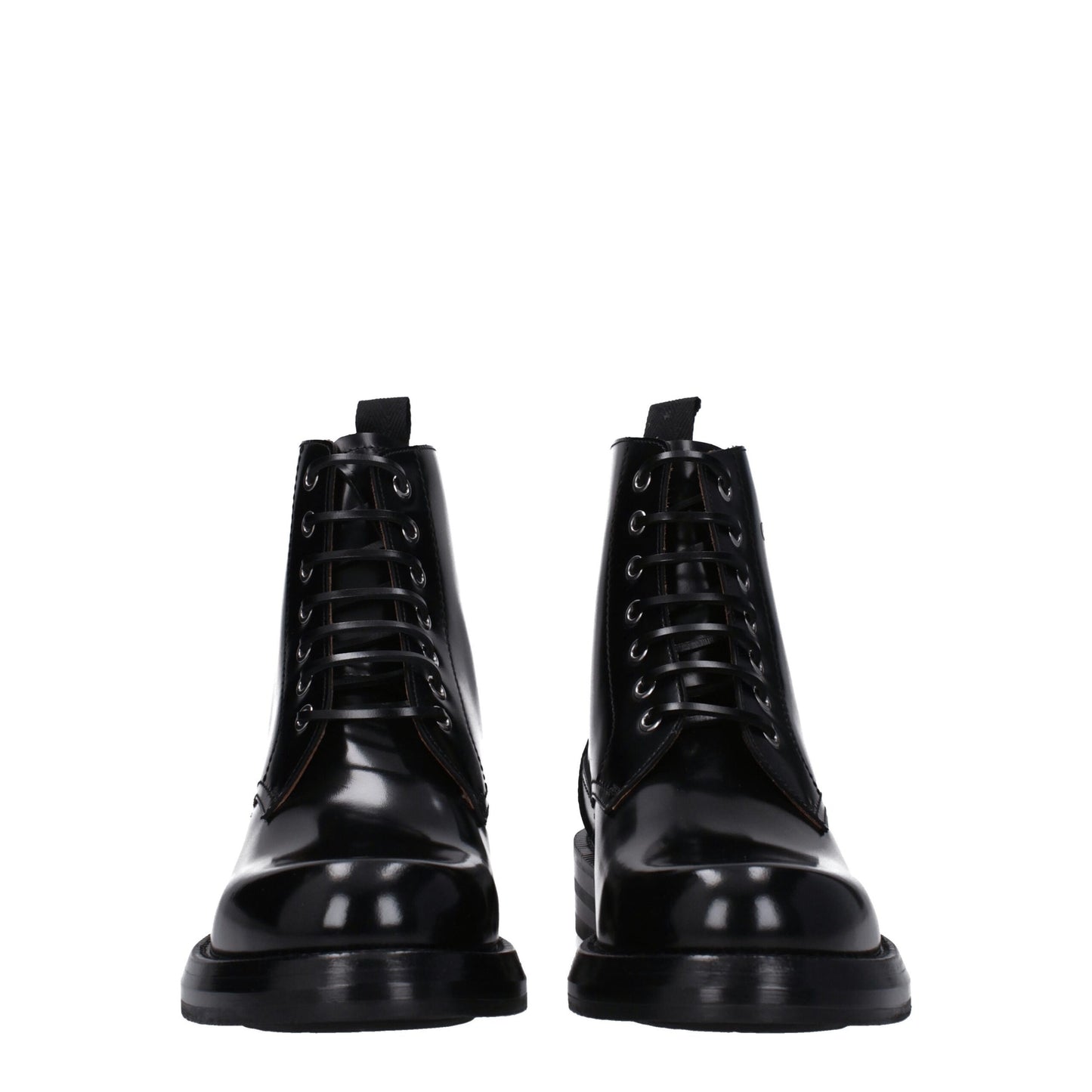 Bottines en cuir noir Christian Dior