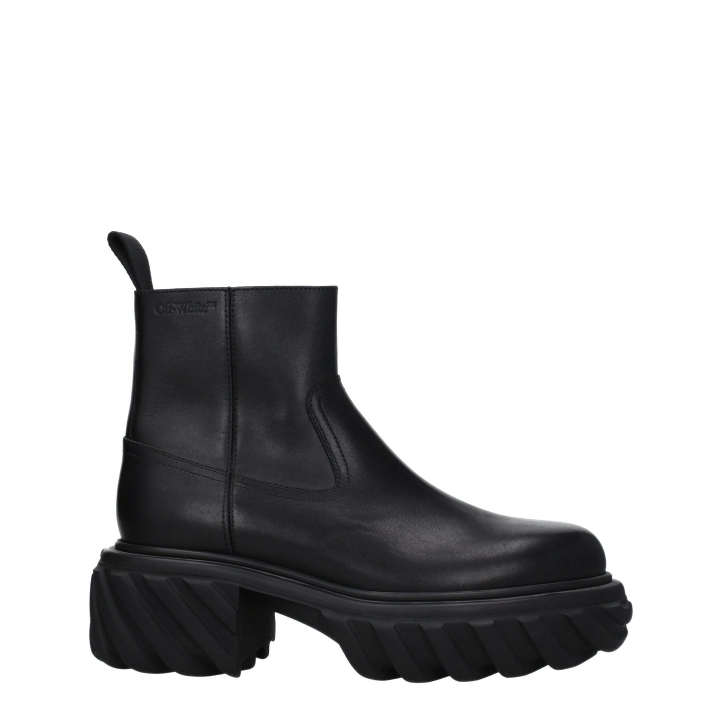 Bottes de cheville en cuir noir