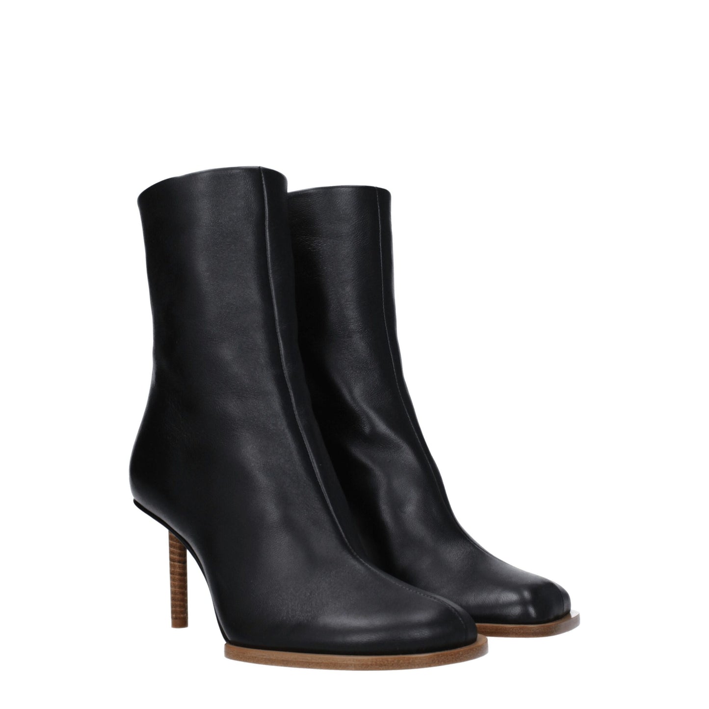 Jacquemus – Schwarze Lederstiefeletten