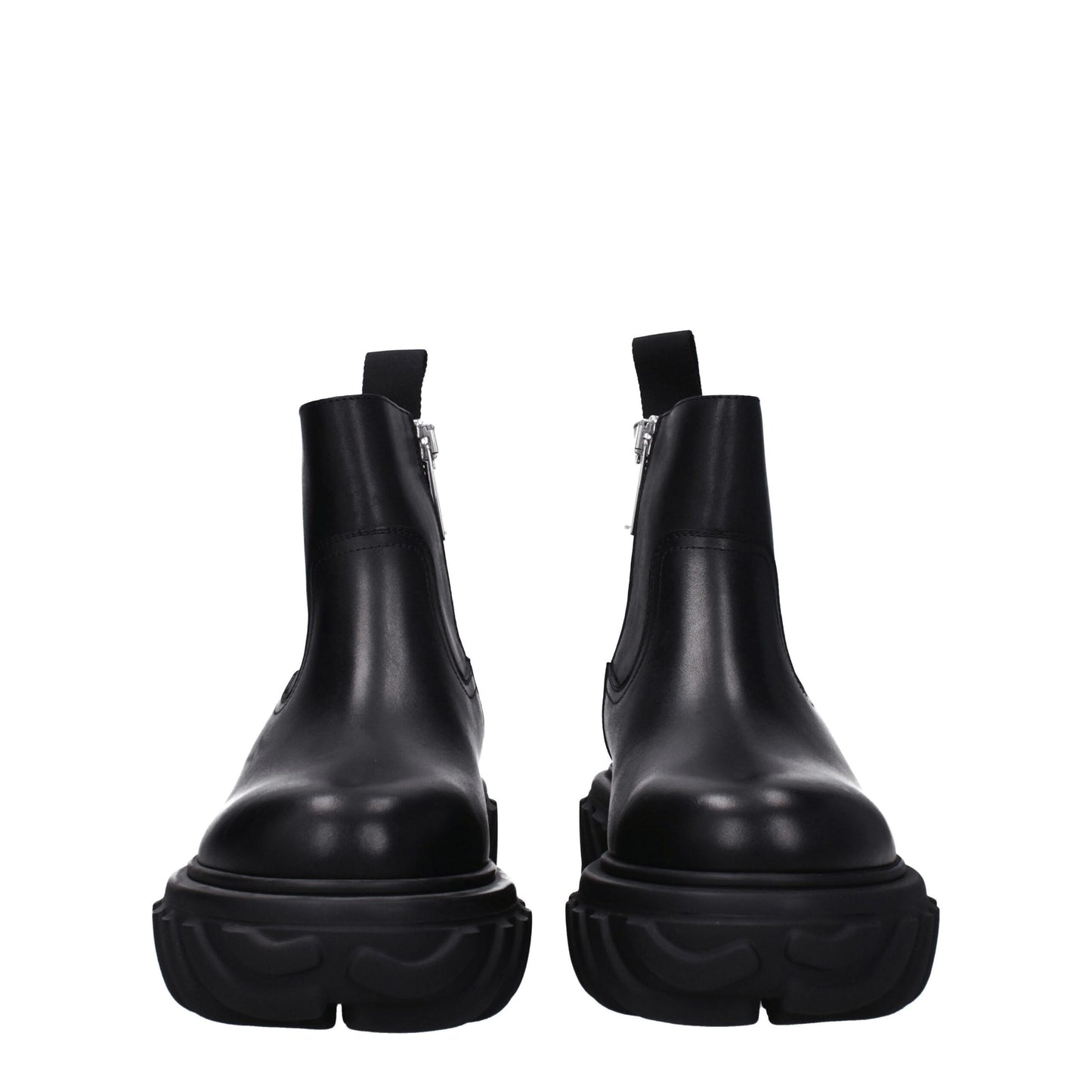 Bottes de cheville en cuir noir