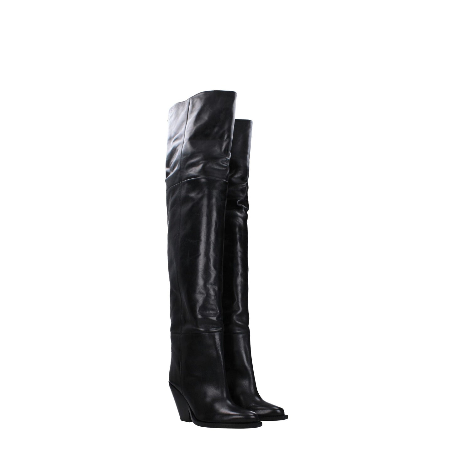 Cuissardes en cuir noir Isabel Marant