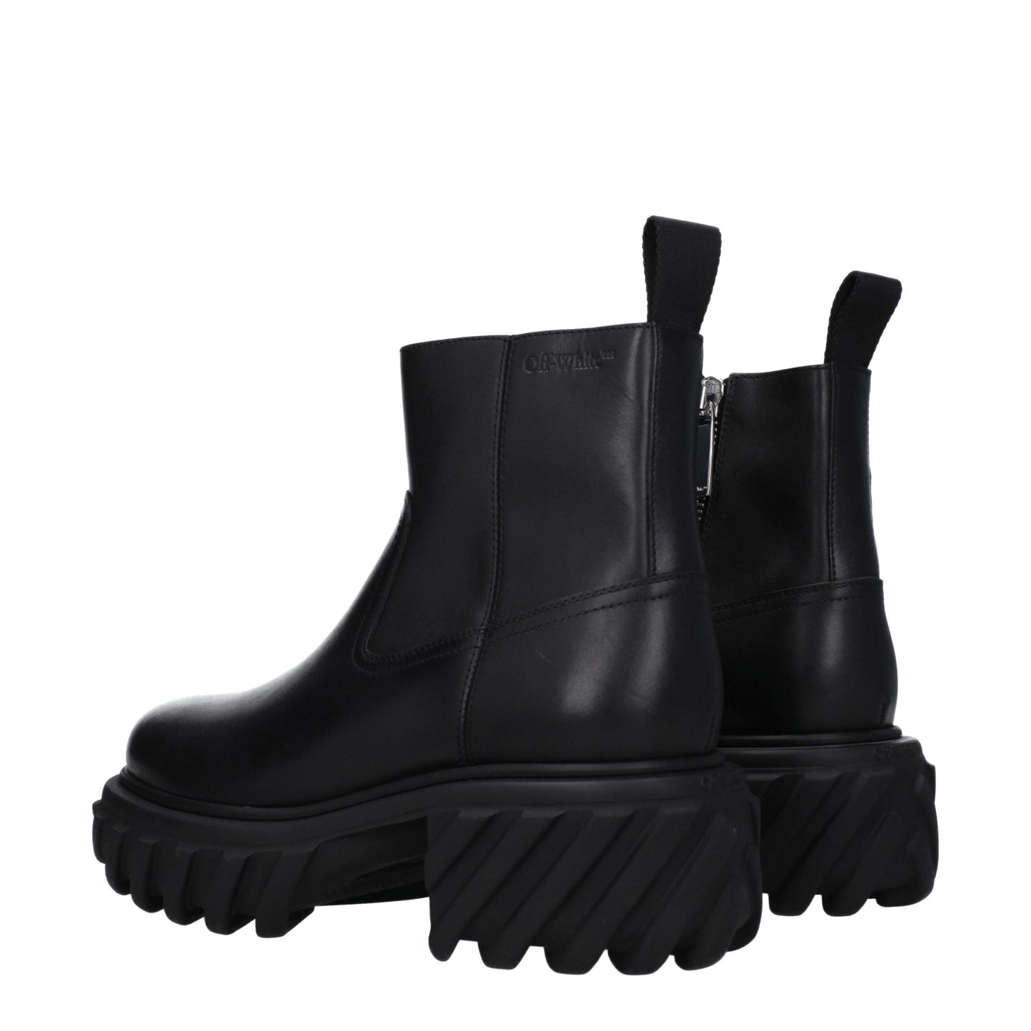 Bottes de cheville en cuir noir