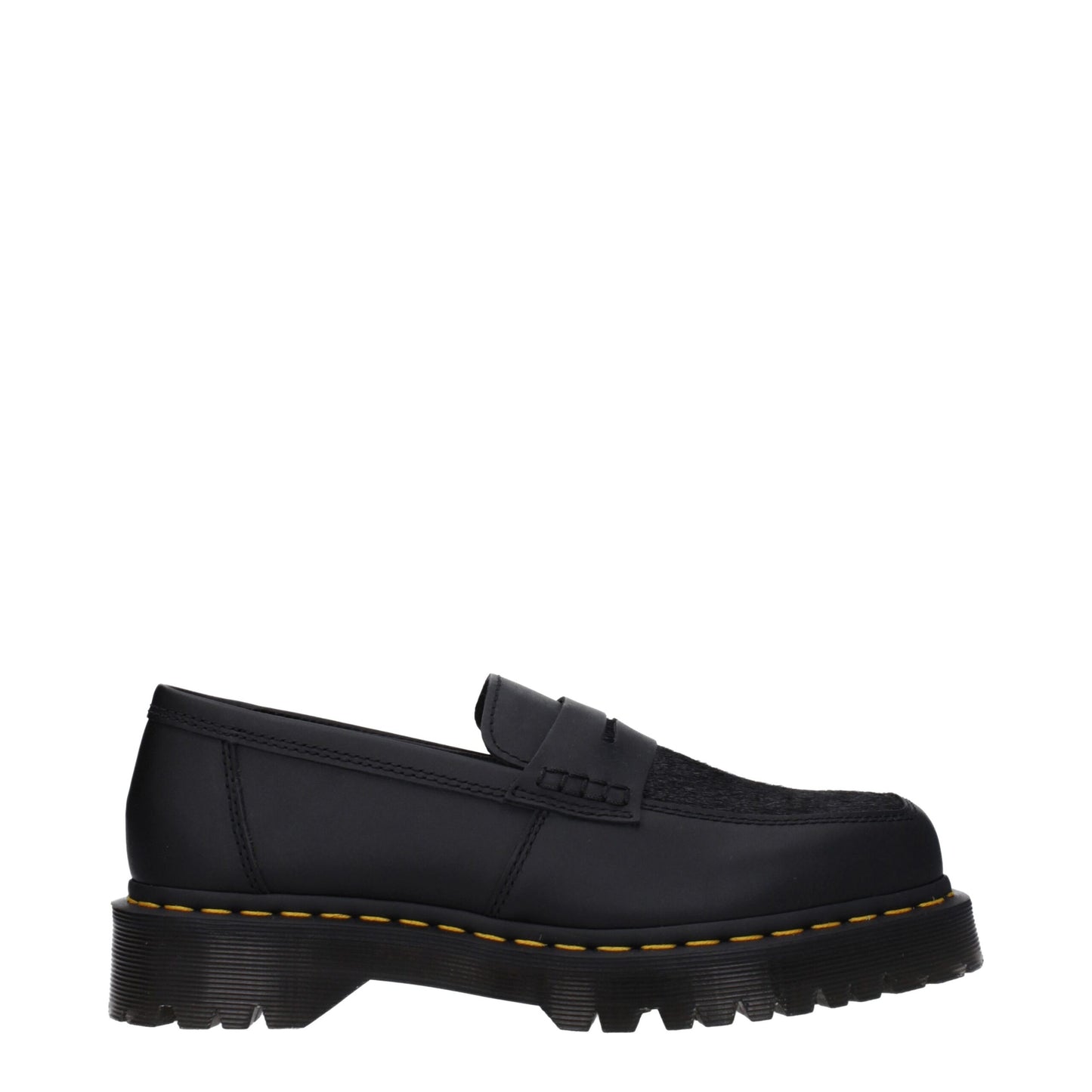 Mocassins à enfiler en cuir noir Dr. Martens
