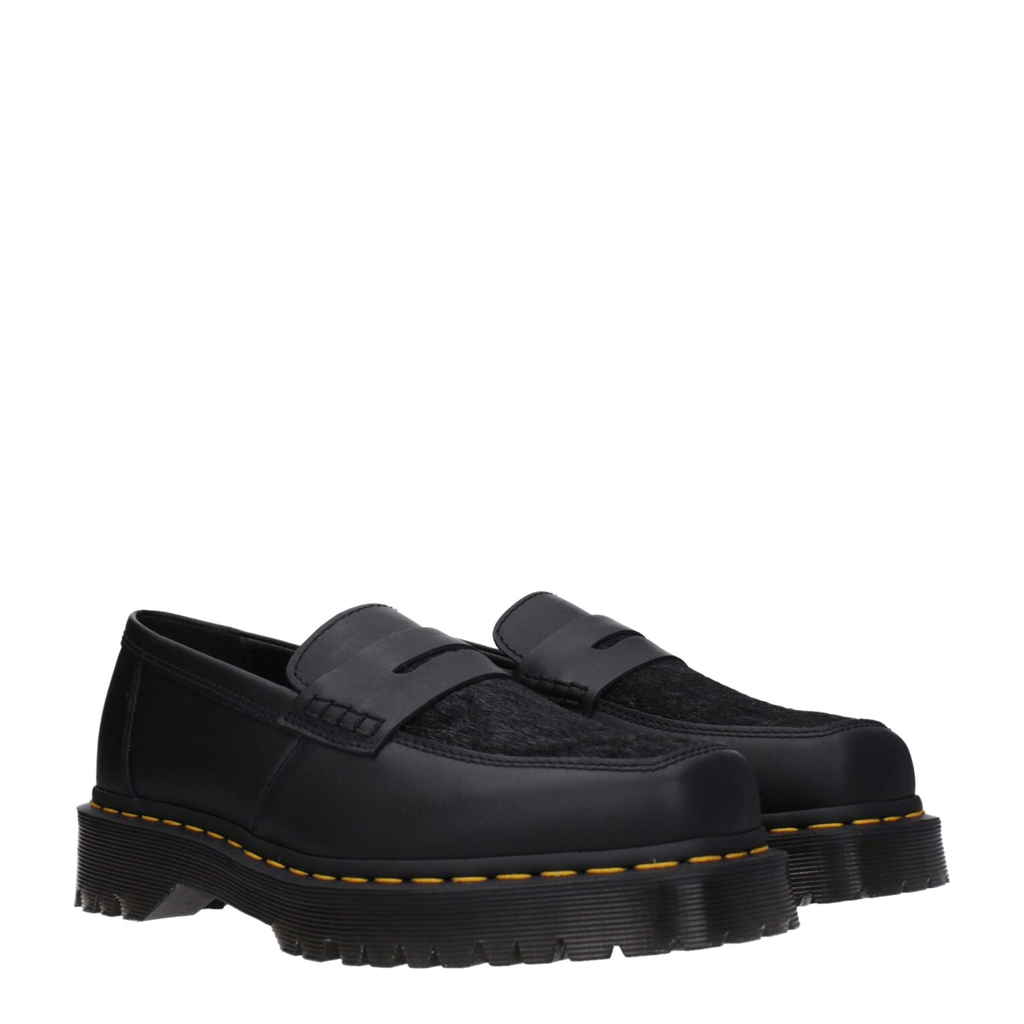 Mocassins à enfiler en cuir noir Dr. Martens