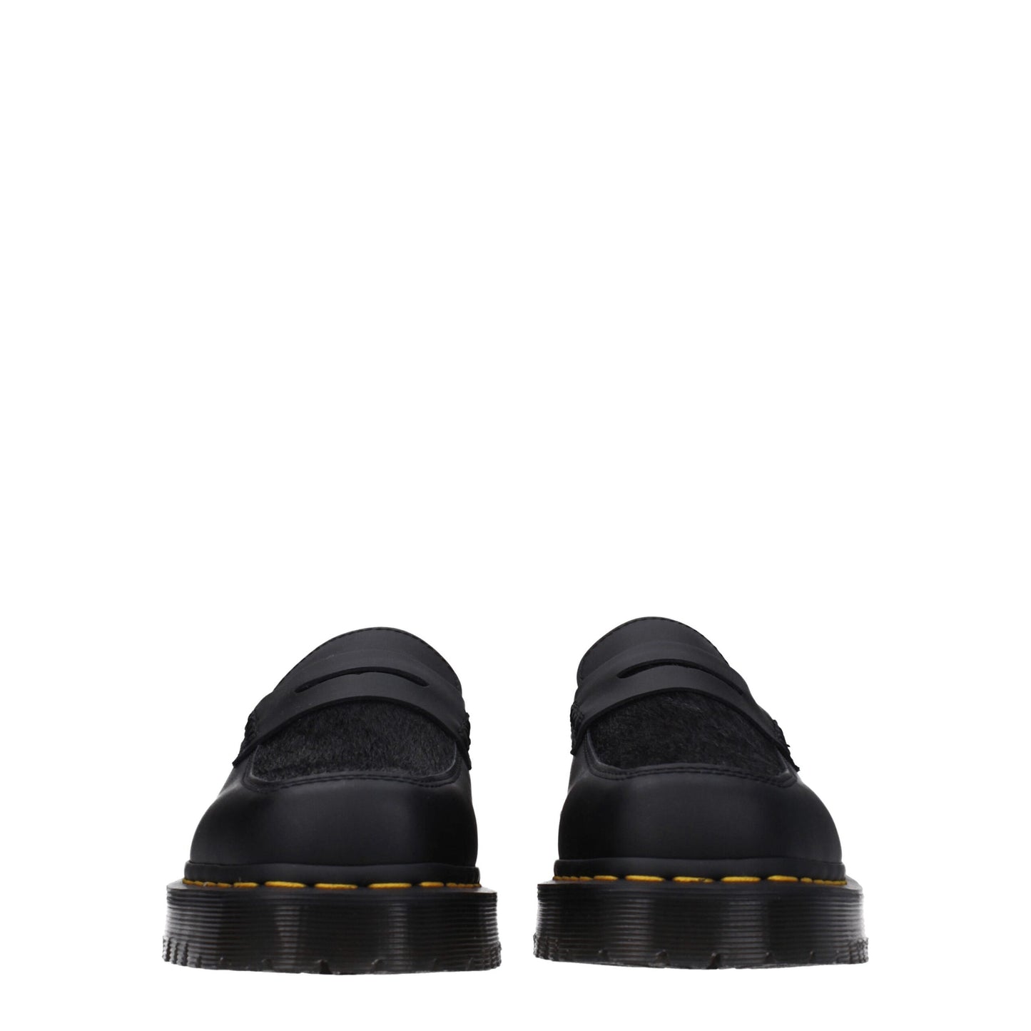 Mocassins à enfiler en cuir noir Dr. Martens