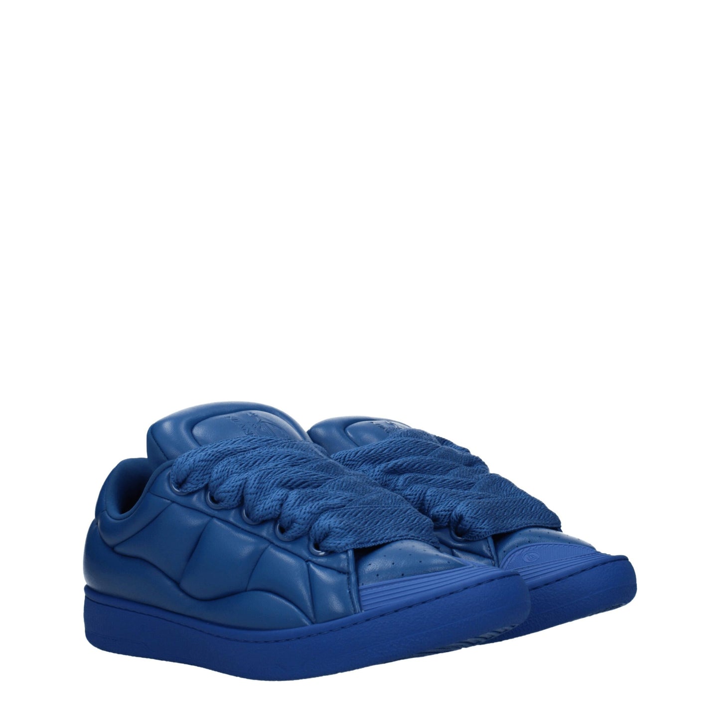 Lanvin Blaue Leder Low-Tops
