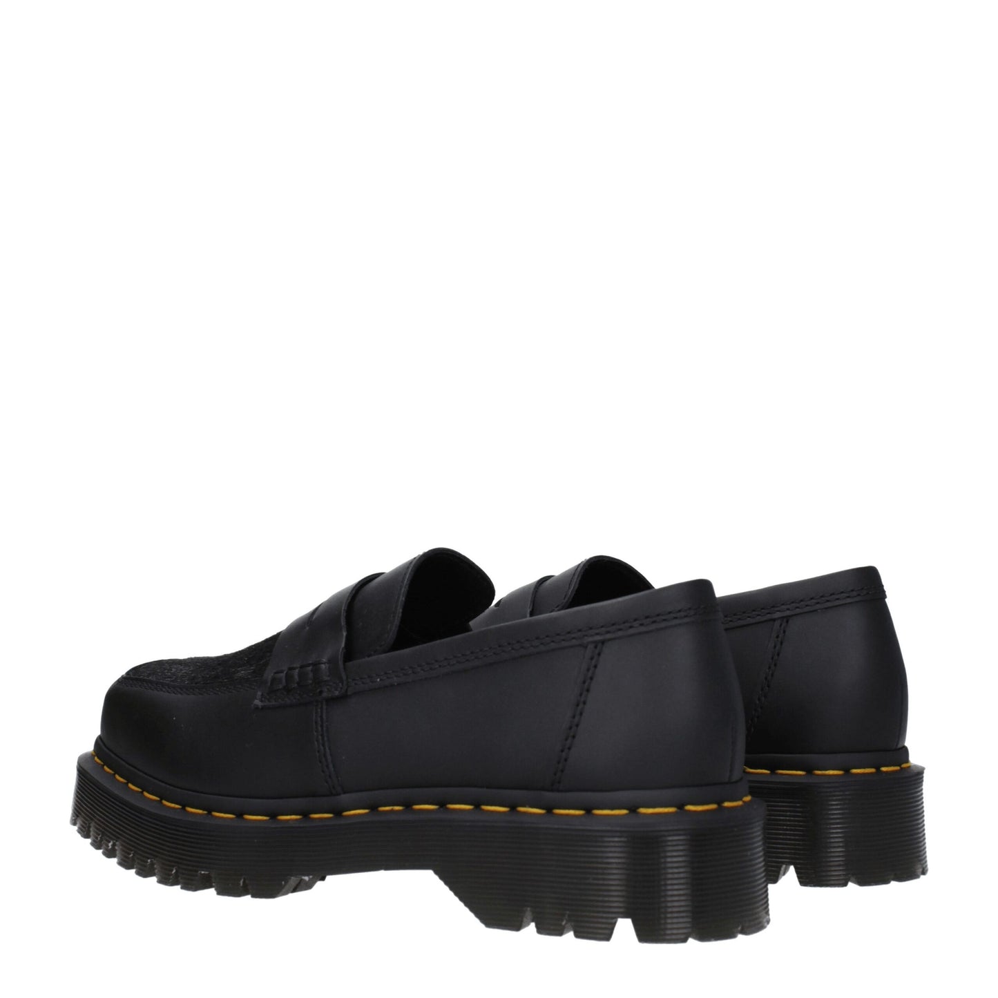 Mocassins à enfiler en cuir noir Dr. Martens