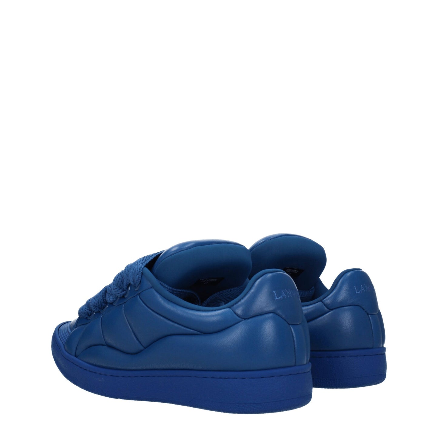Lanvin Blaue Leder Low-Tops