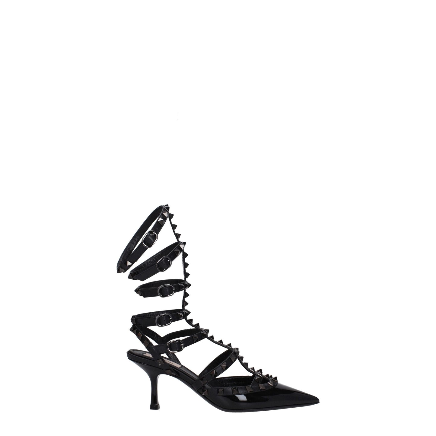 Valentino Garavani – Schwarze Sandalen aus Leder mit Stilettoabsatz