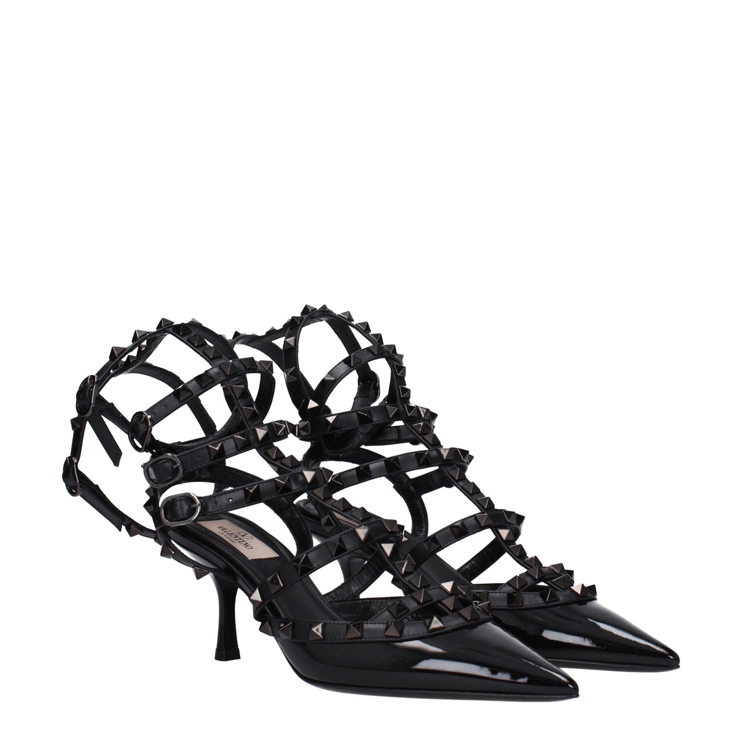 Valentino Garavani – Schwarze Sandalen aus Leder mit Stilettoabsatz