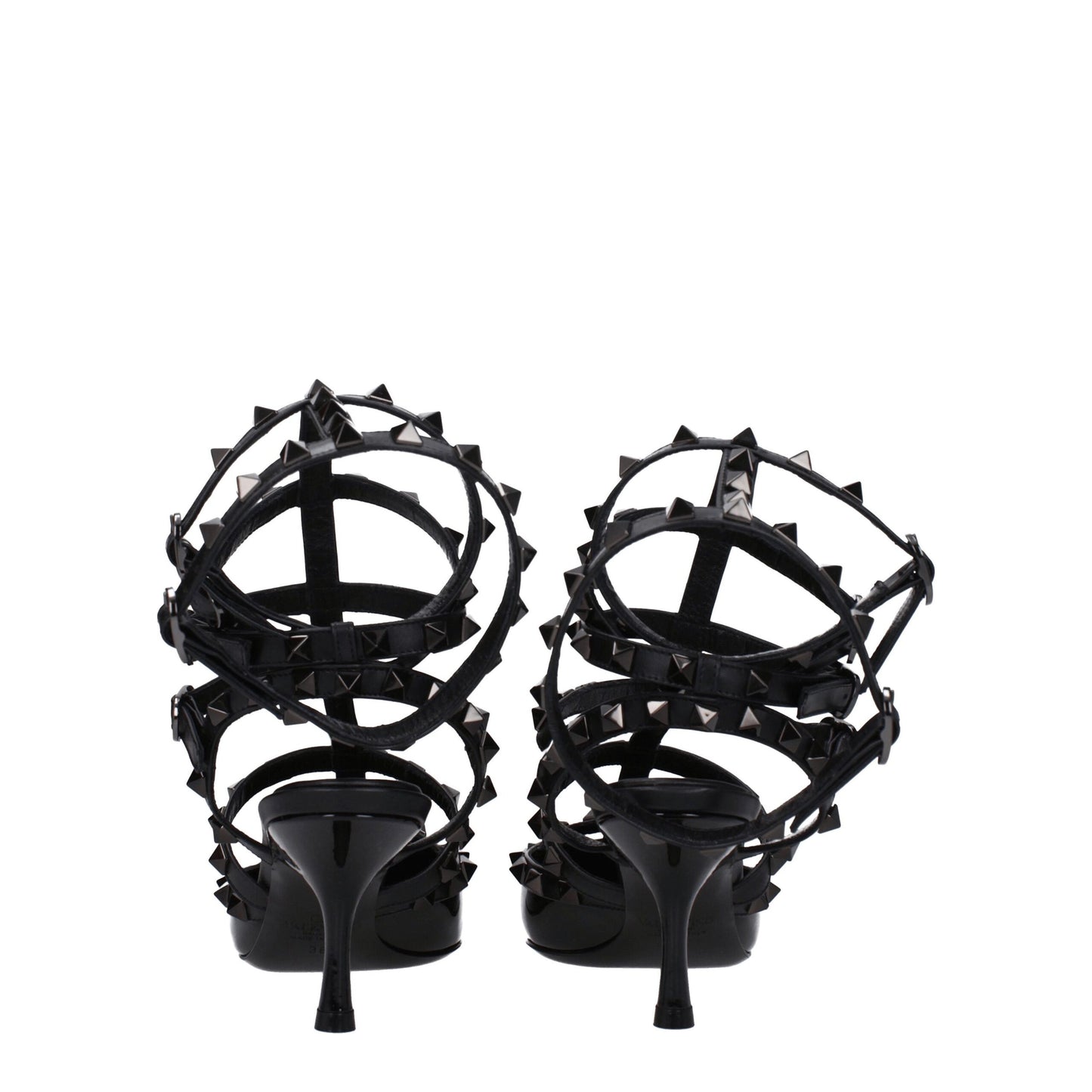 Valentino Garavani – Schwarze Sandalen aus Leder mit Stilettoabsatz
