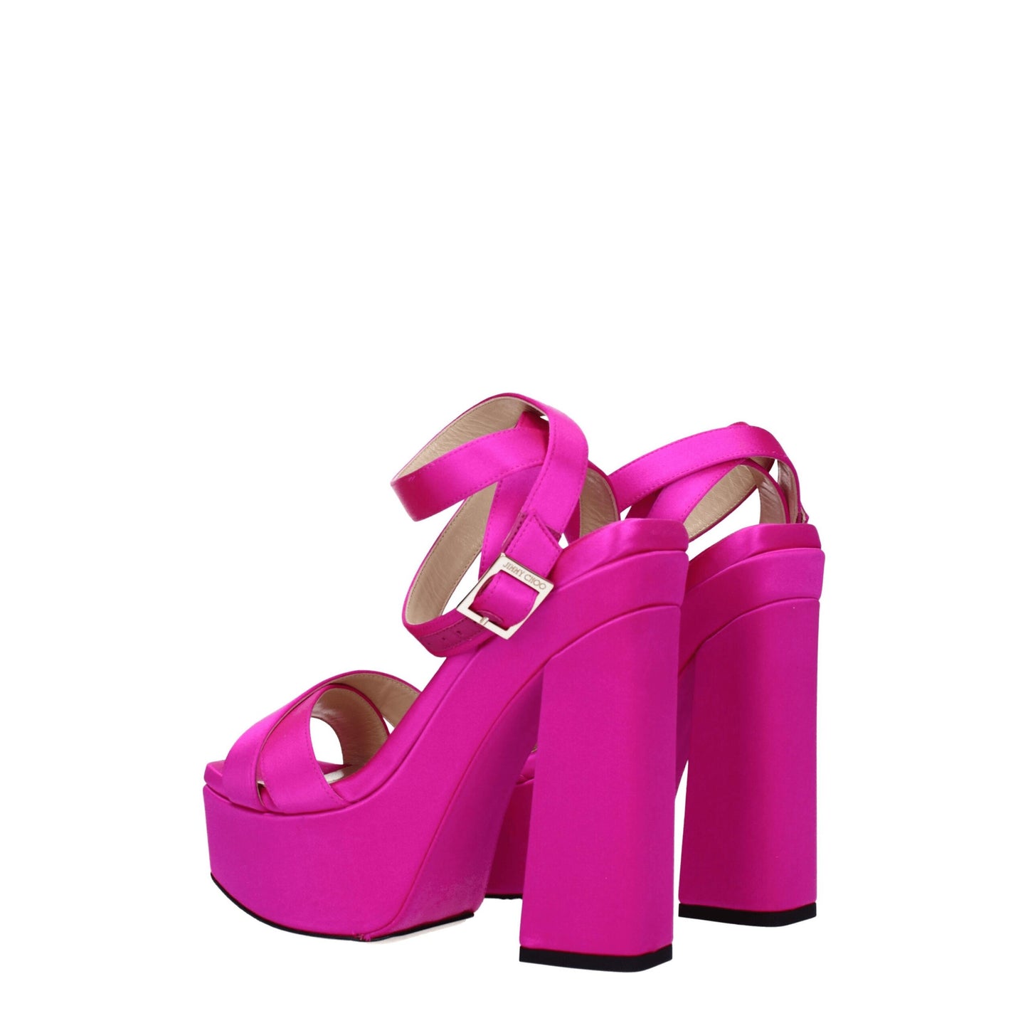 Jimmy Choo Rosa Satin-Plateaus