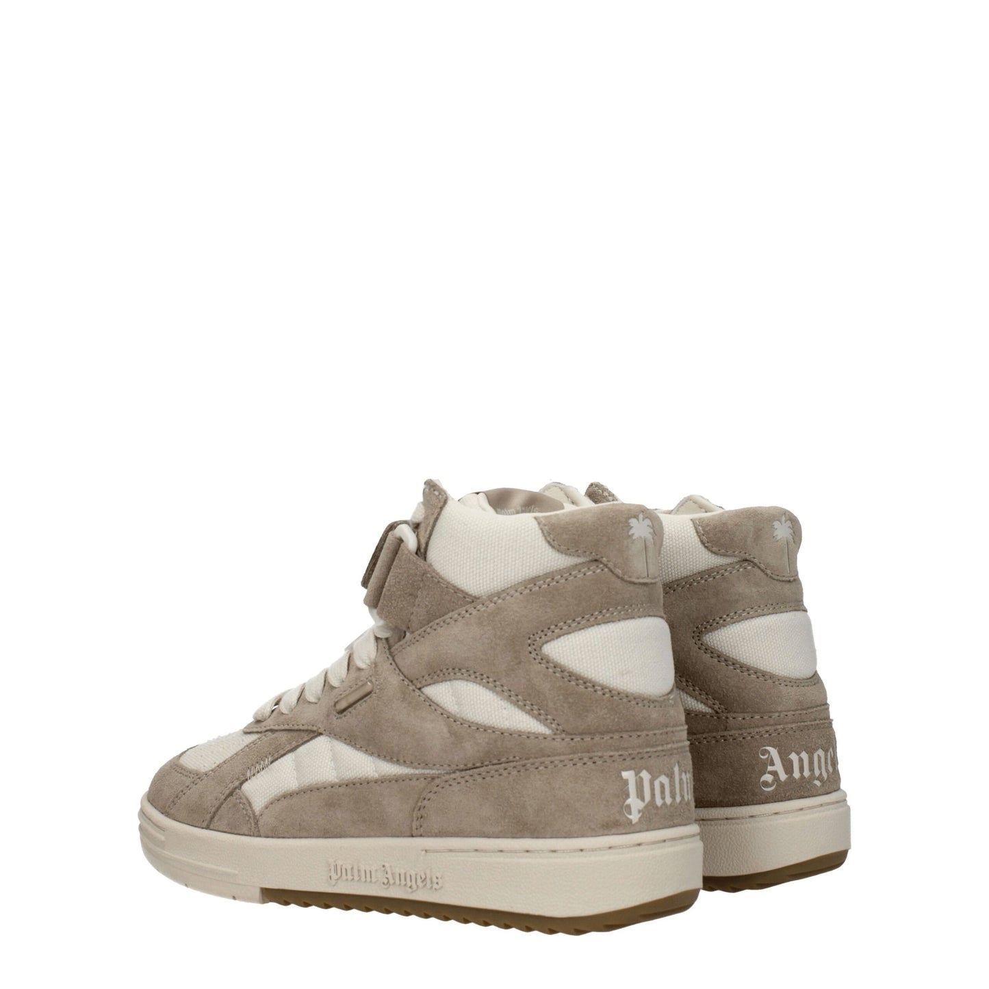 Palm Angels – Hohe Sneakers aus Leder in Beige