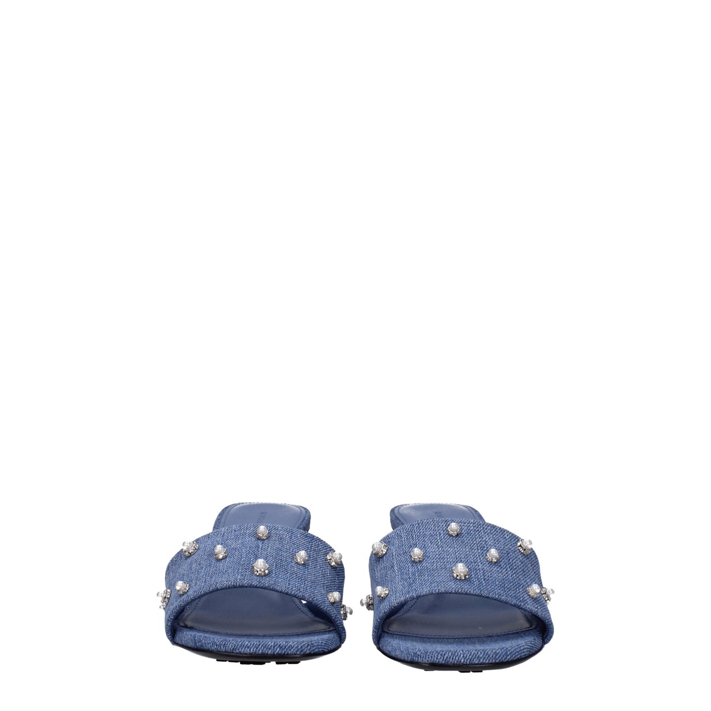 Givenchy – Flache Sandalen aus blauem Stoff