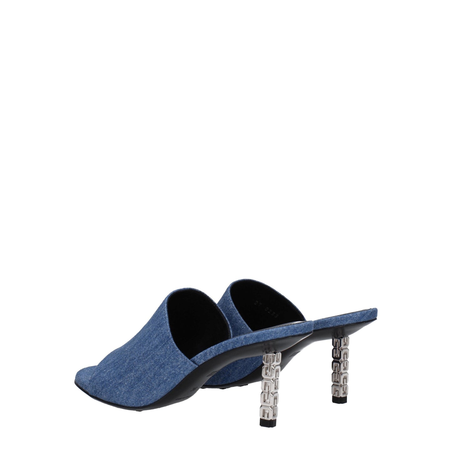 Givenchy – Blaue Plateauschuhe aus Stoff
