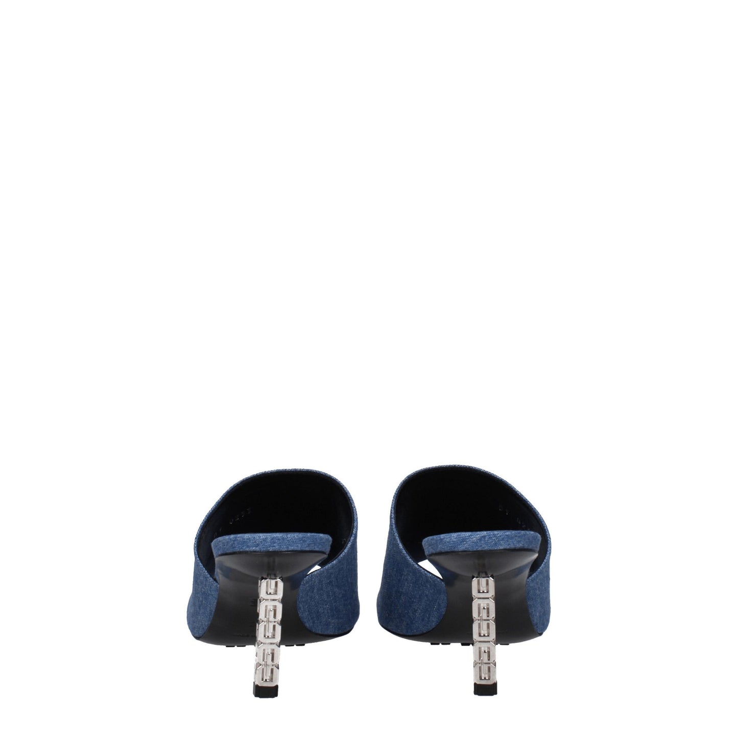 Givenchy – Blaue Plateauschuhe aus Stoff