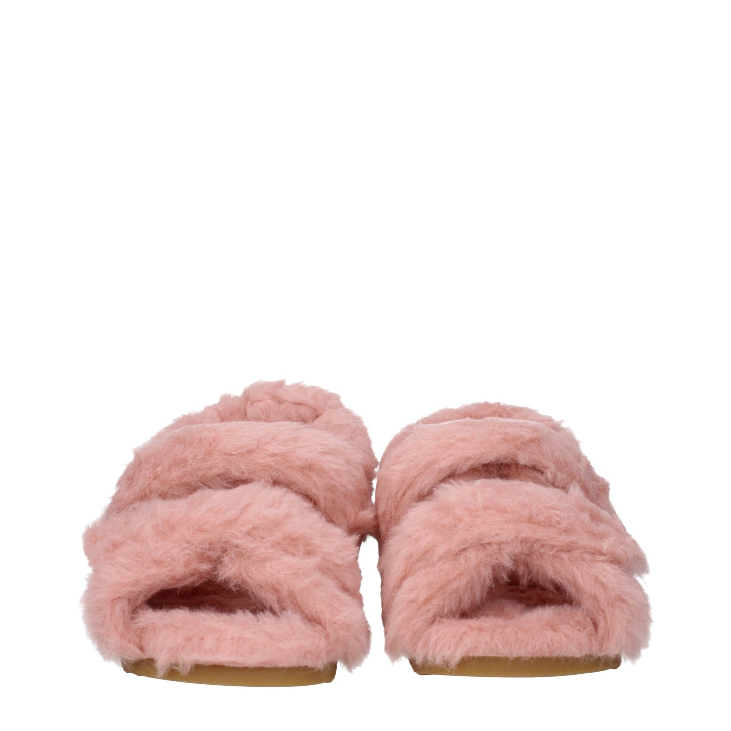 Max Mara – Flache Sandalen aus rosa Pelz