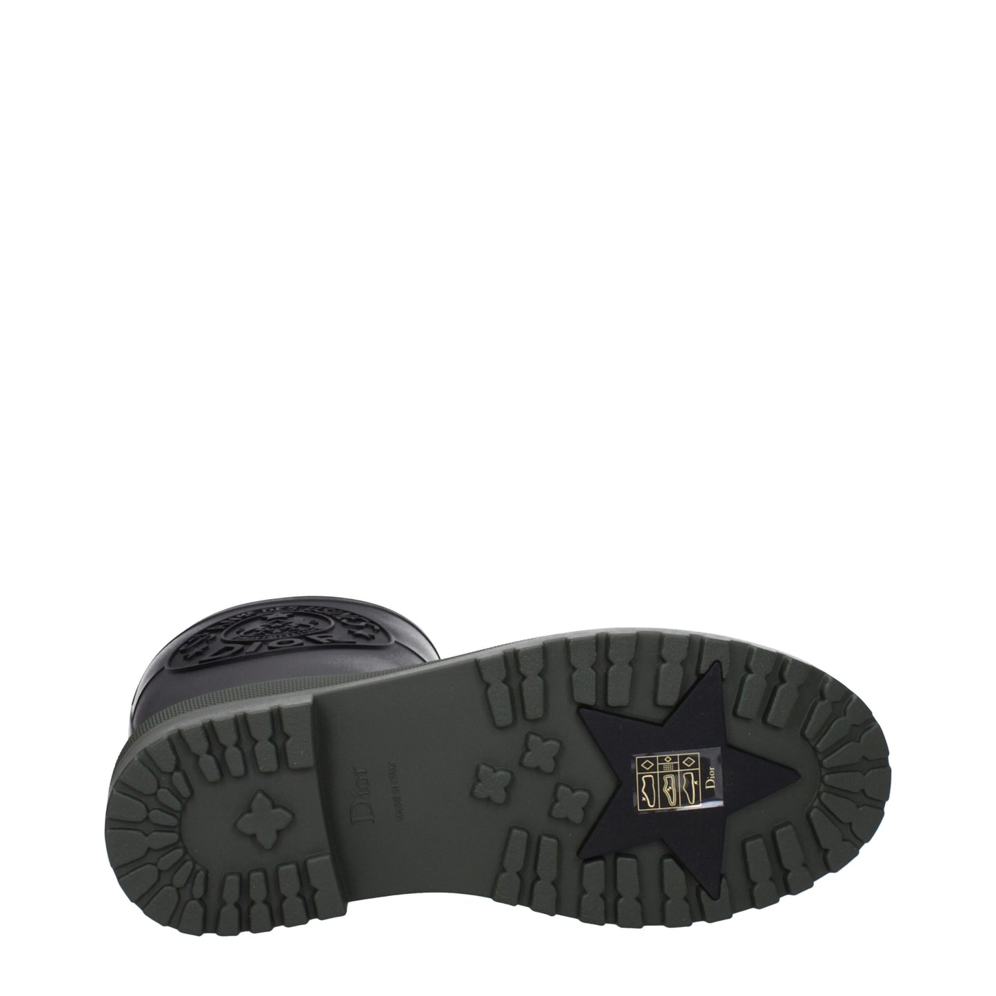 Bottes de pluie en coton noir Christian Dior