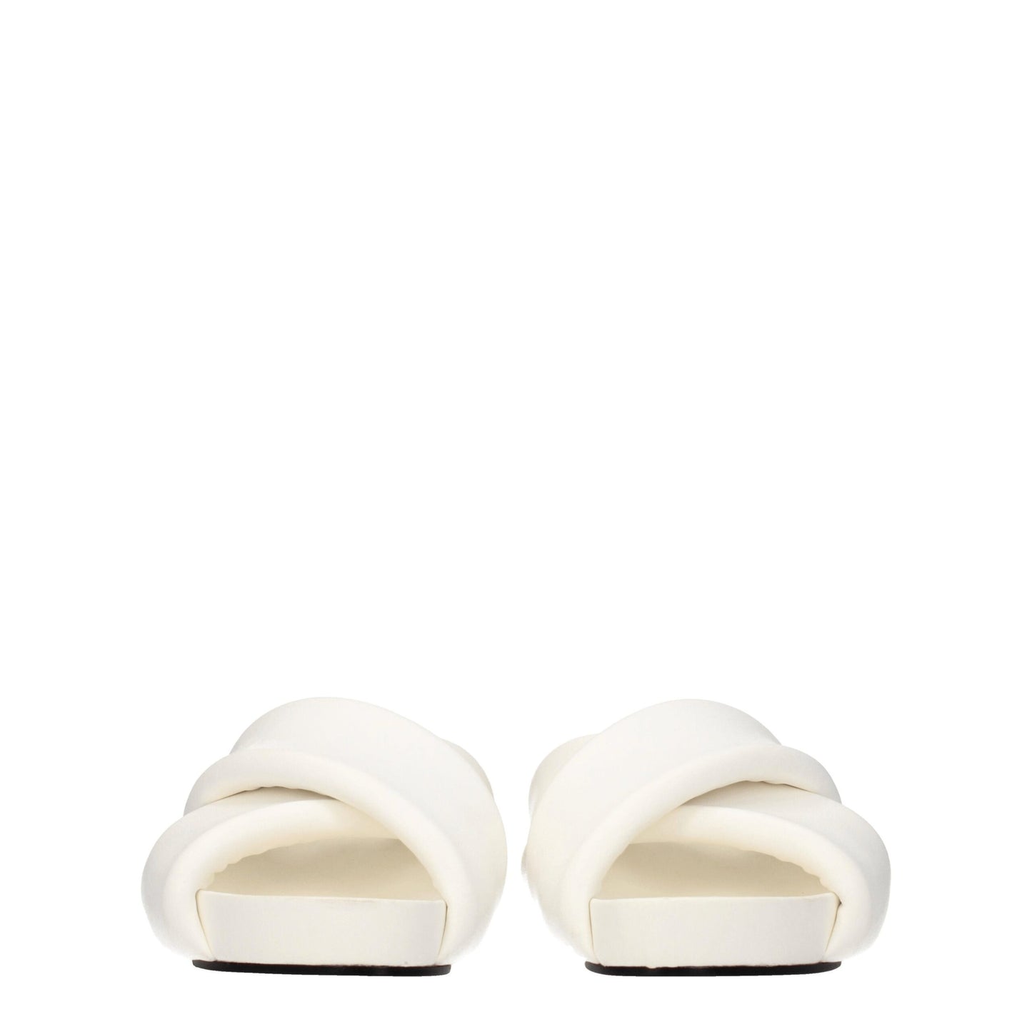 Sandales chaussons en cuir blanc Jil Sander