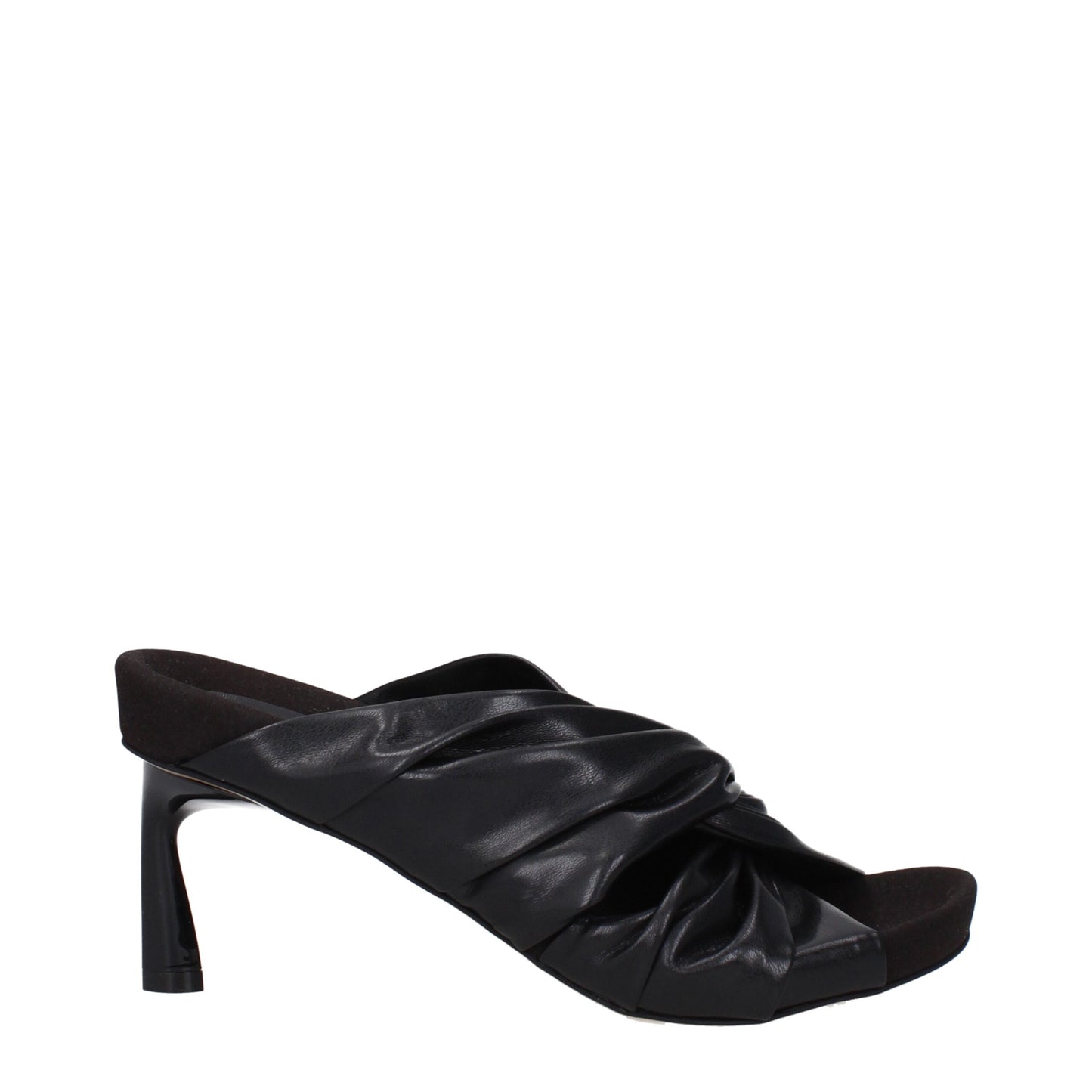 Stella McCartney – Schwarze Sandalen aus Leder mit Stilettoabsatz