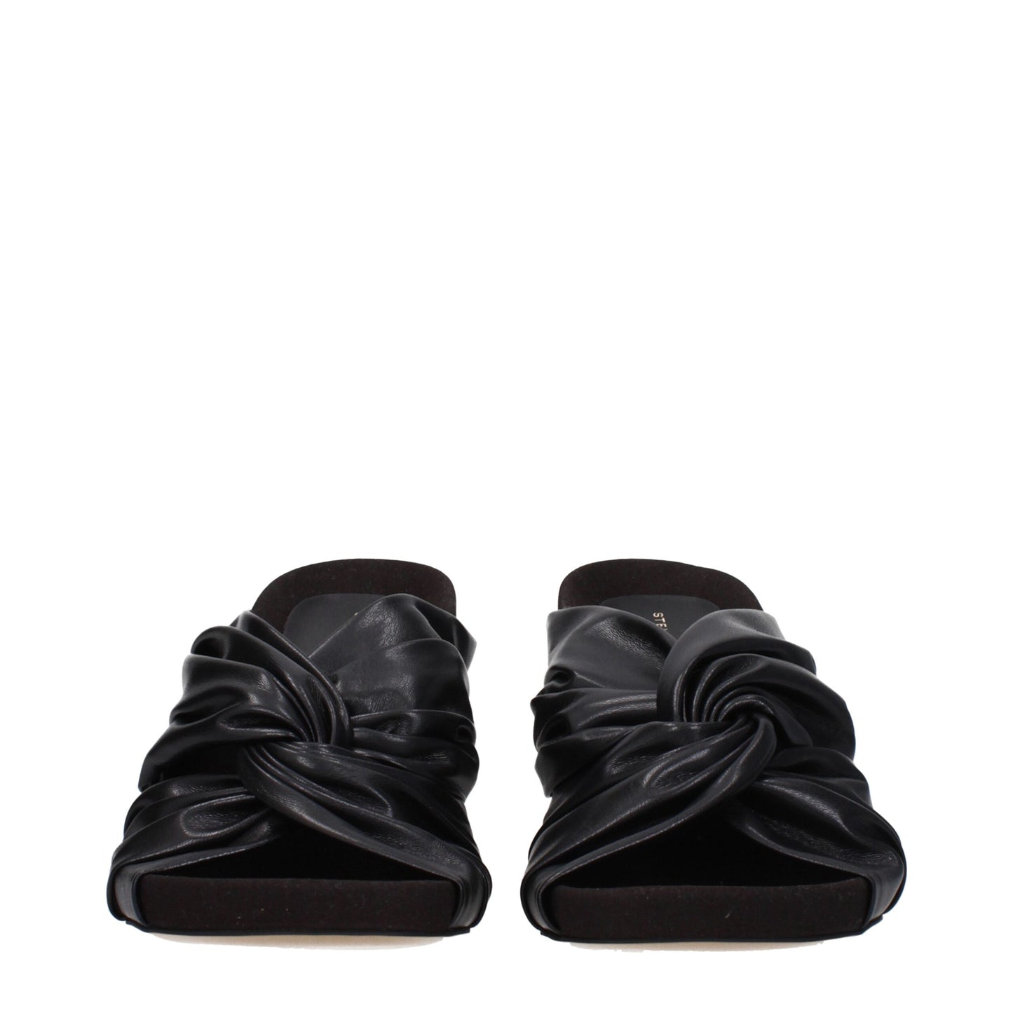 Stella McCartney – Schwarze Sandalen aus Leder mit Stilettoabsatz