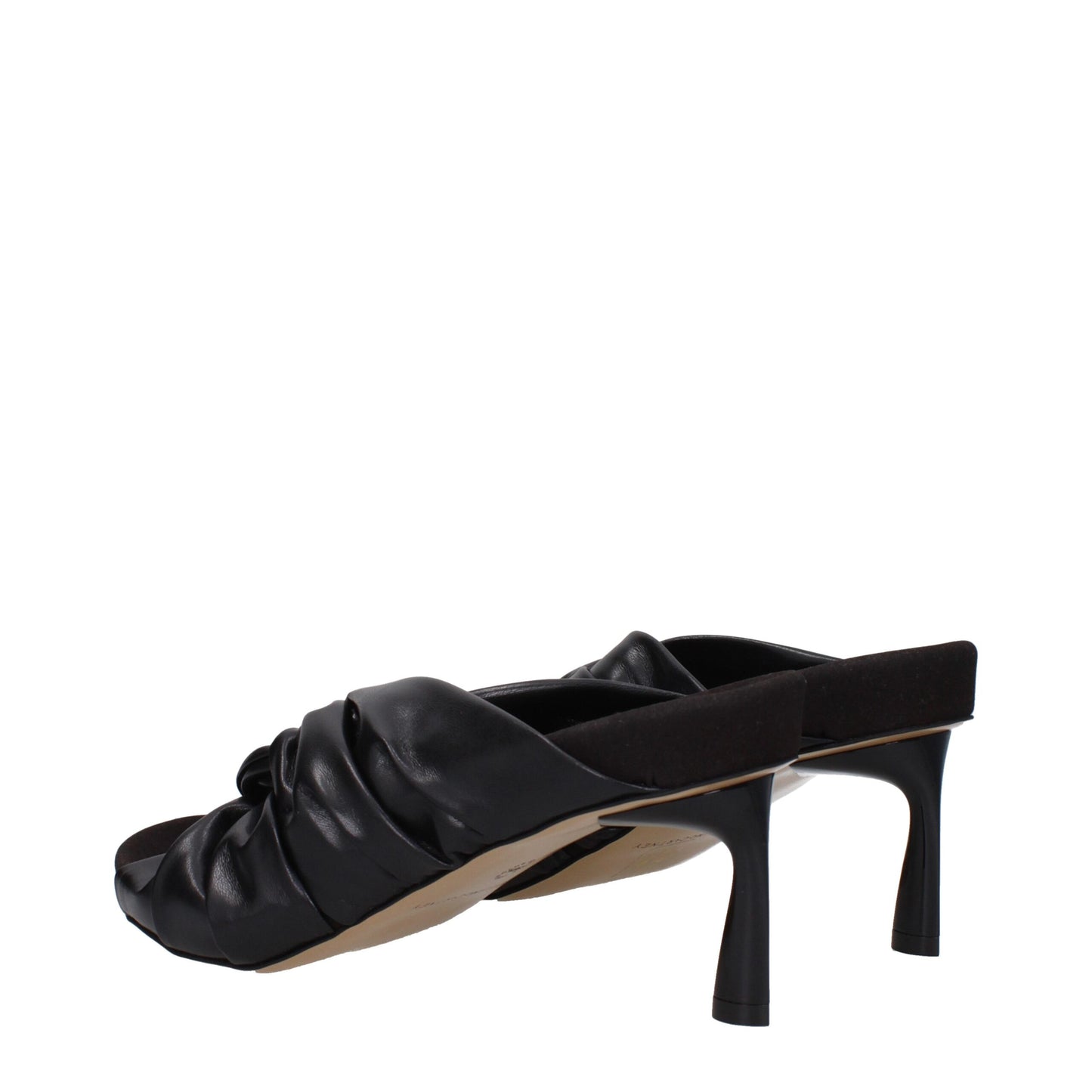 Stella McCartney – Schwarze Sandalen aus Leder mit Stilettoabsatz