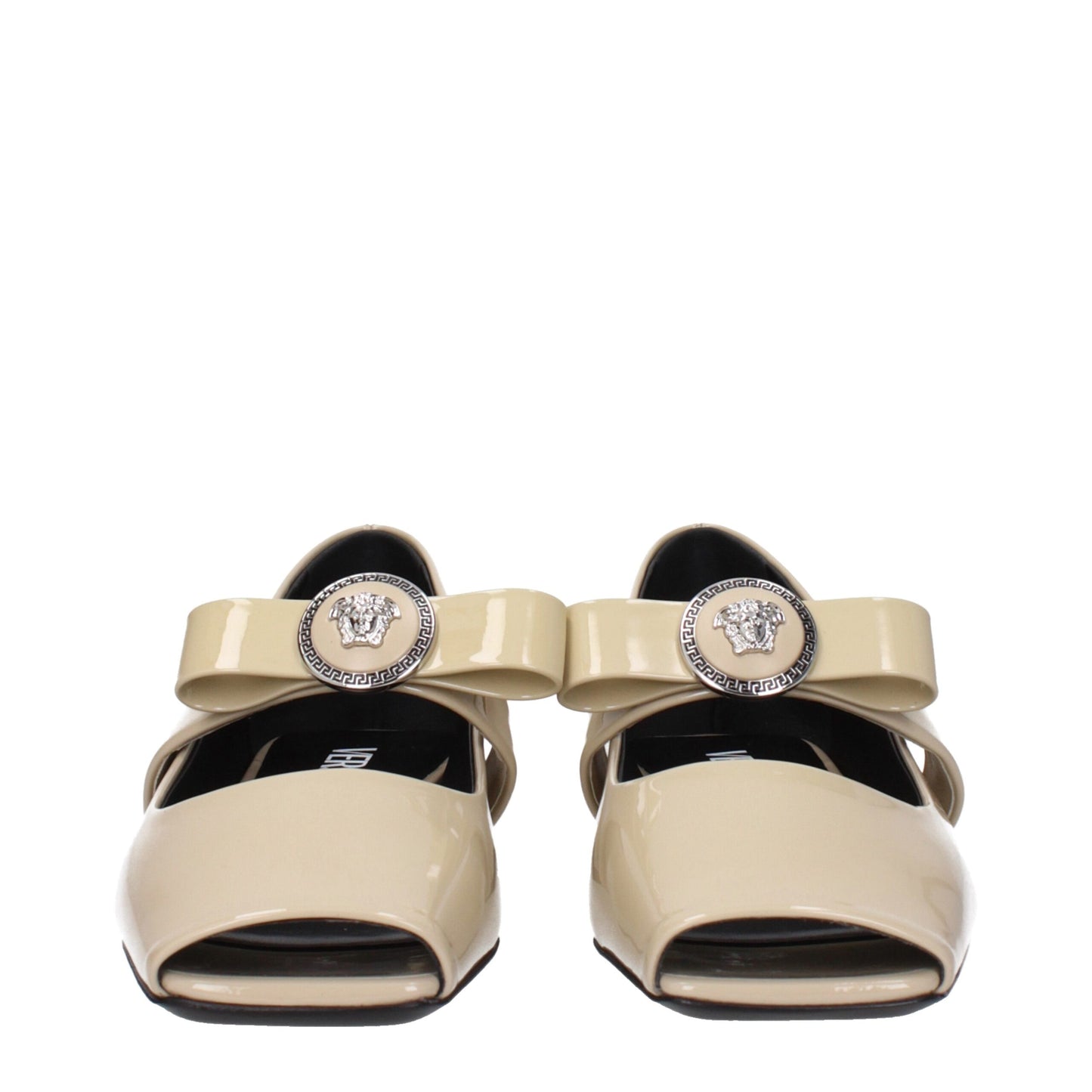 Versace – Beige Ballerinas aus Leder