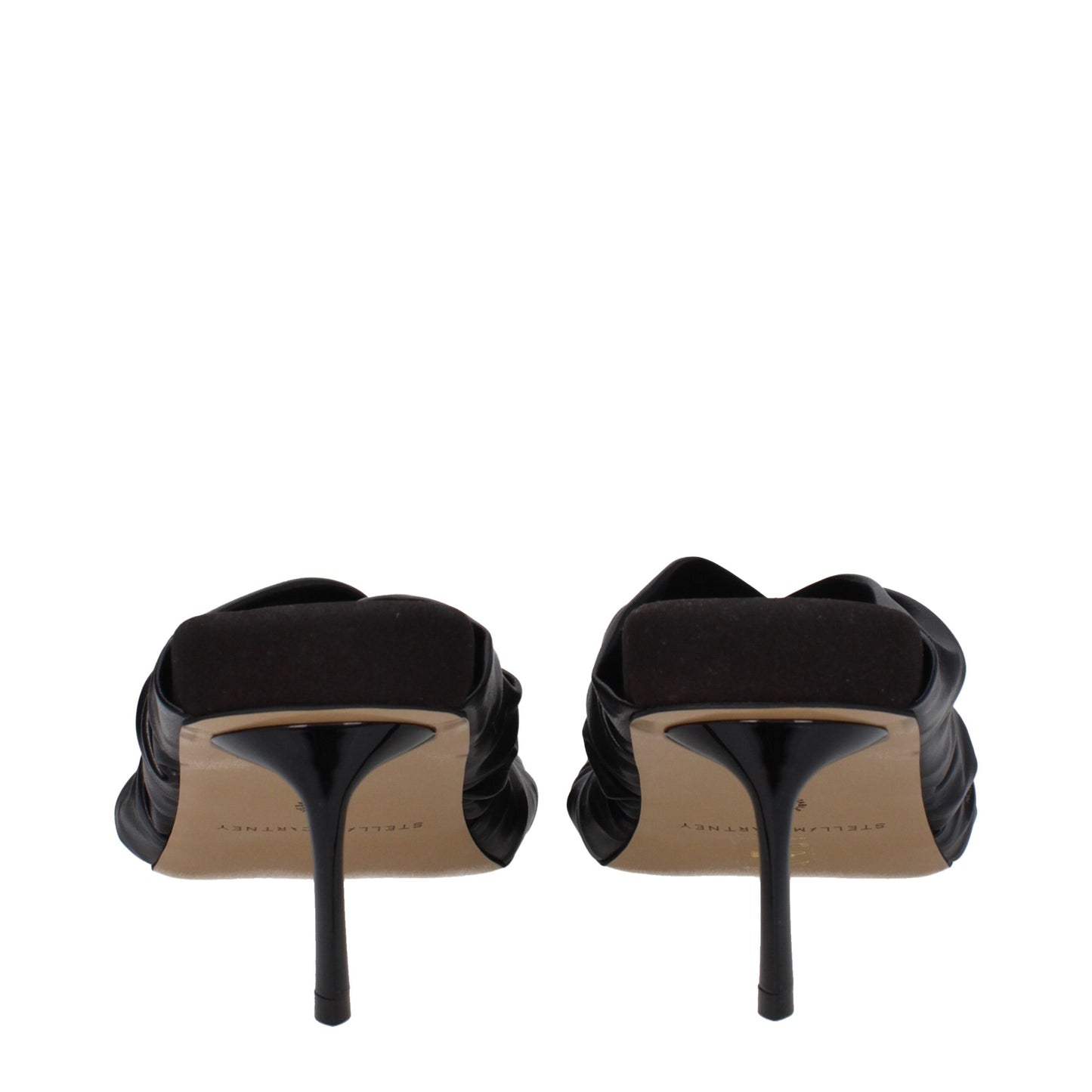 Stella McCartney – Schwarze Sandalen aus Leder mit Stilettoabsatz