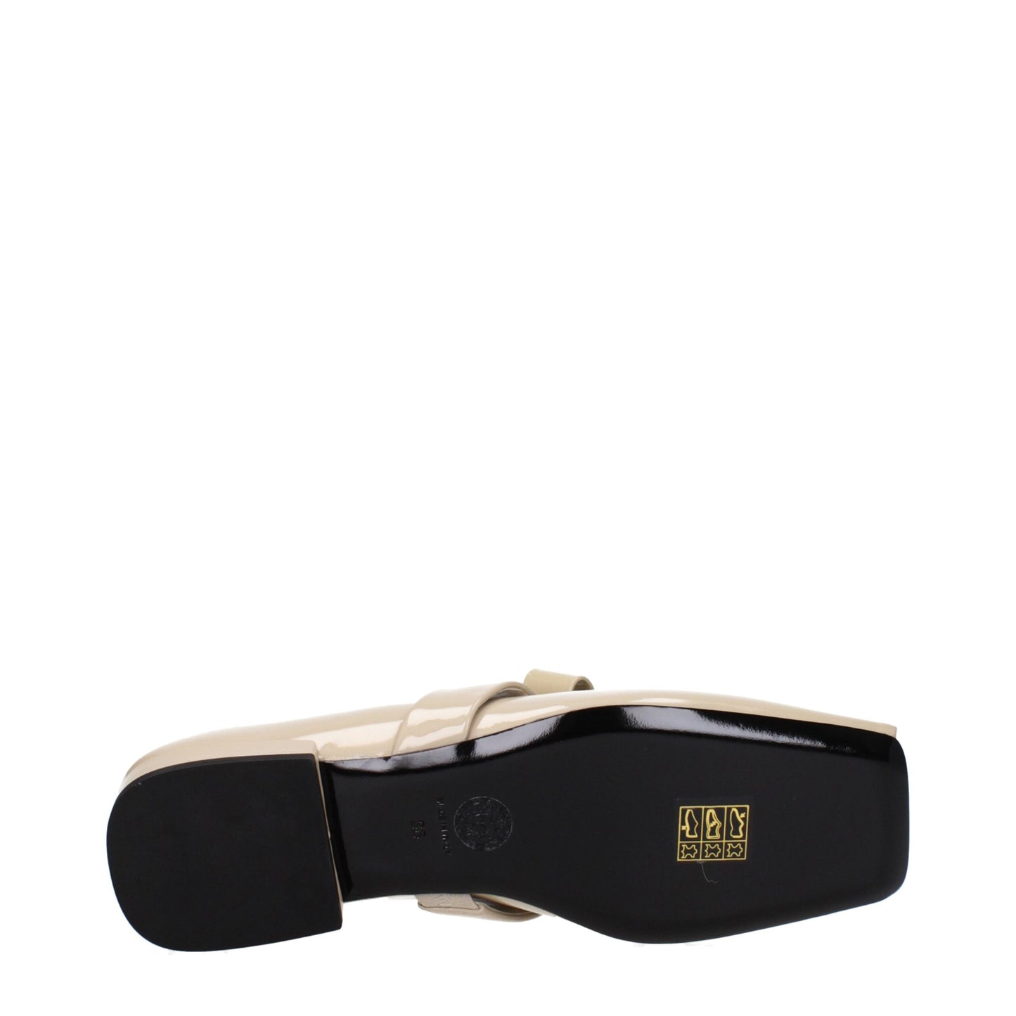 Versace – Beige Ballerinas aus Leder