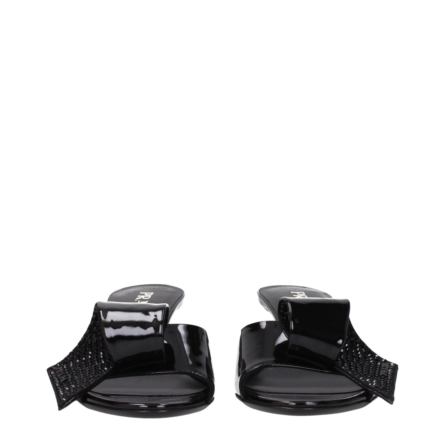 Prada Schwarze Ledersandalen