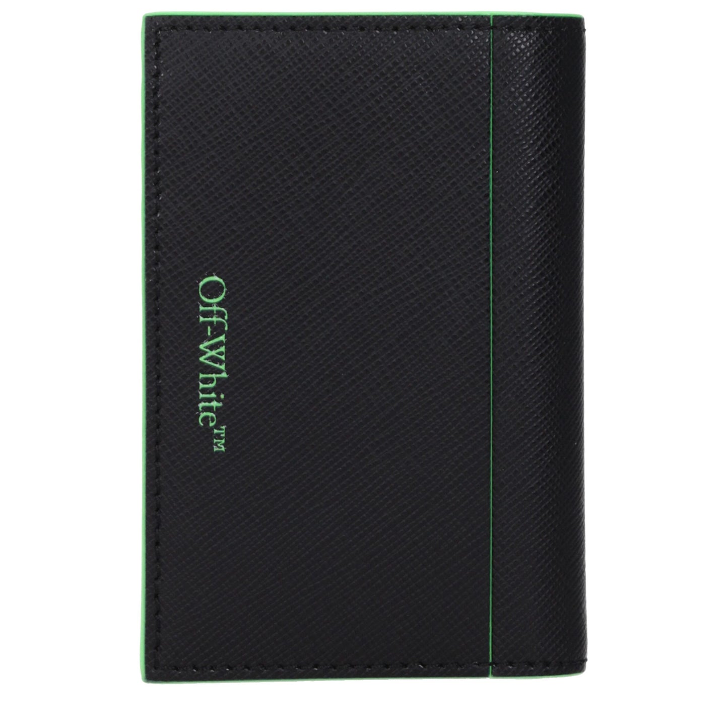 Porte-cartes en cuir noir Off-White
