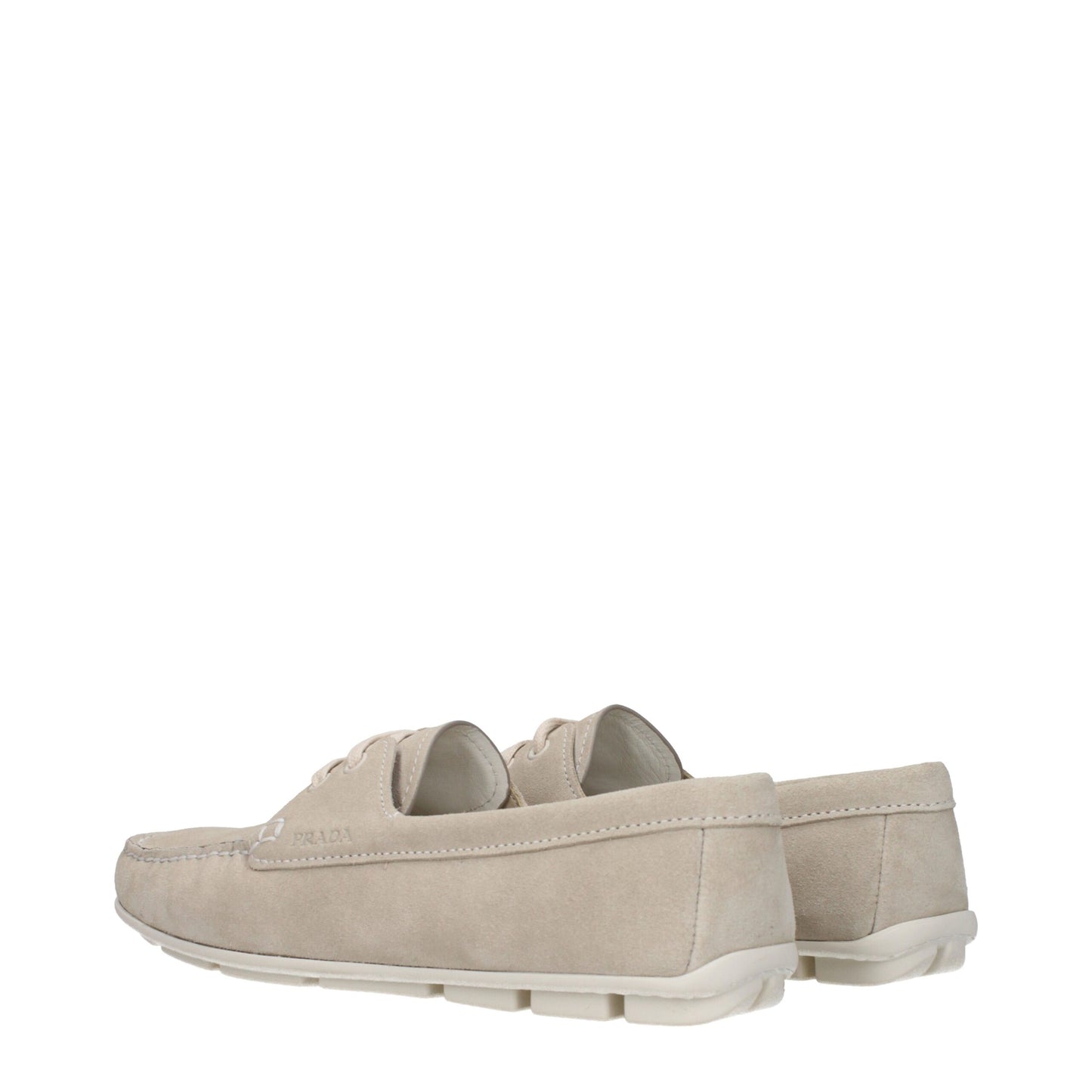 Prada Slip-On-Loafer aus grauem Leder