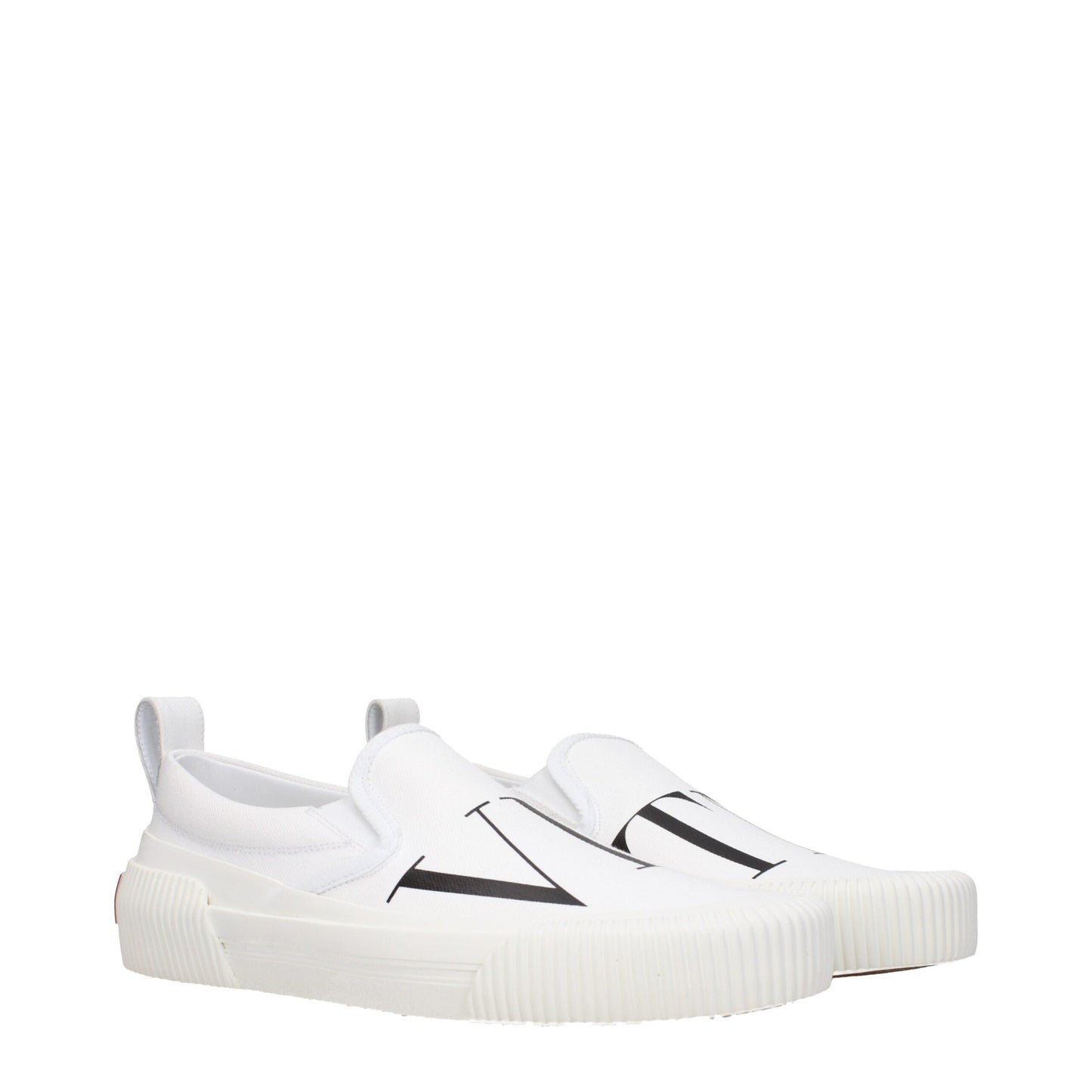 Valentino Garavani Slip-On-Loafer aus weißem Stoff
