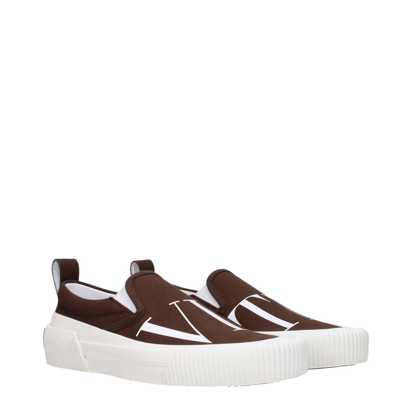 Valentino Garavani Slip-On-Loafer aus braunem Stoff