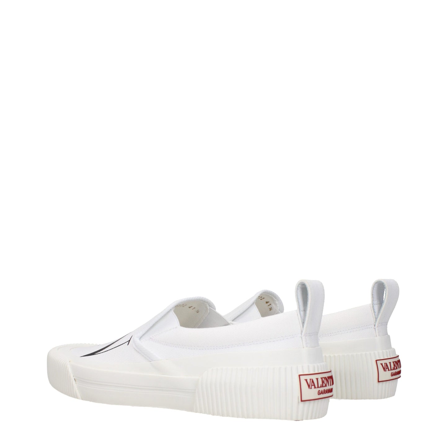 Valentino Garavani Slip-On-Loafer aus weißem Stoff