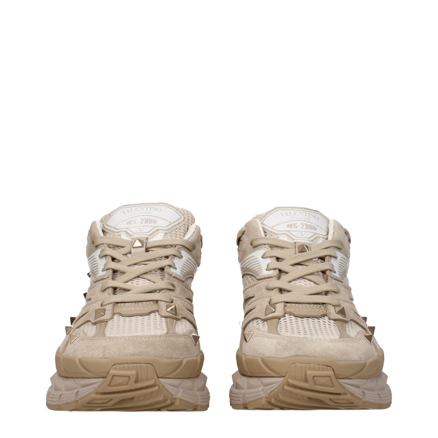 Baskets basses en tissu beige