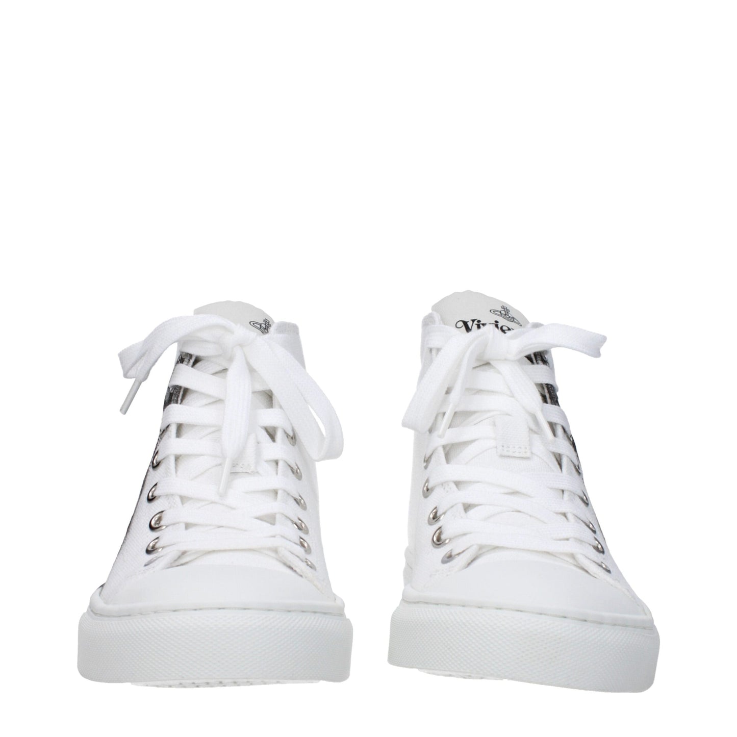 Vivienne Westwood – Hohe Sneakers aus weißem Stoff