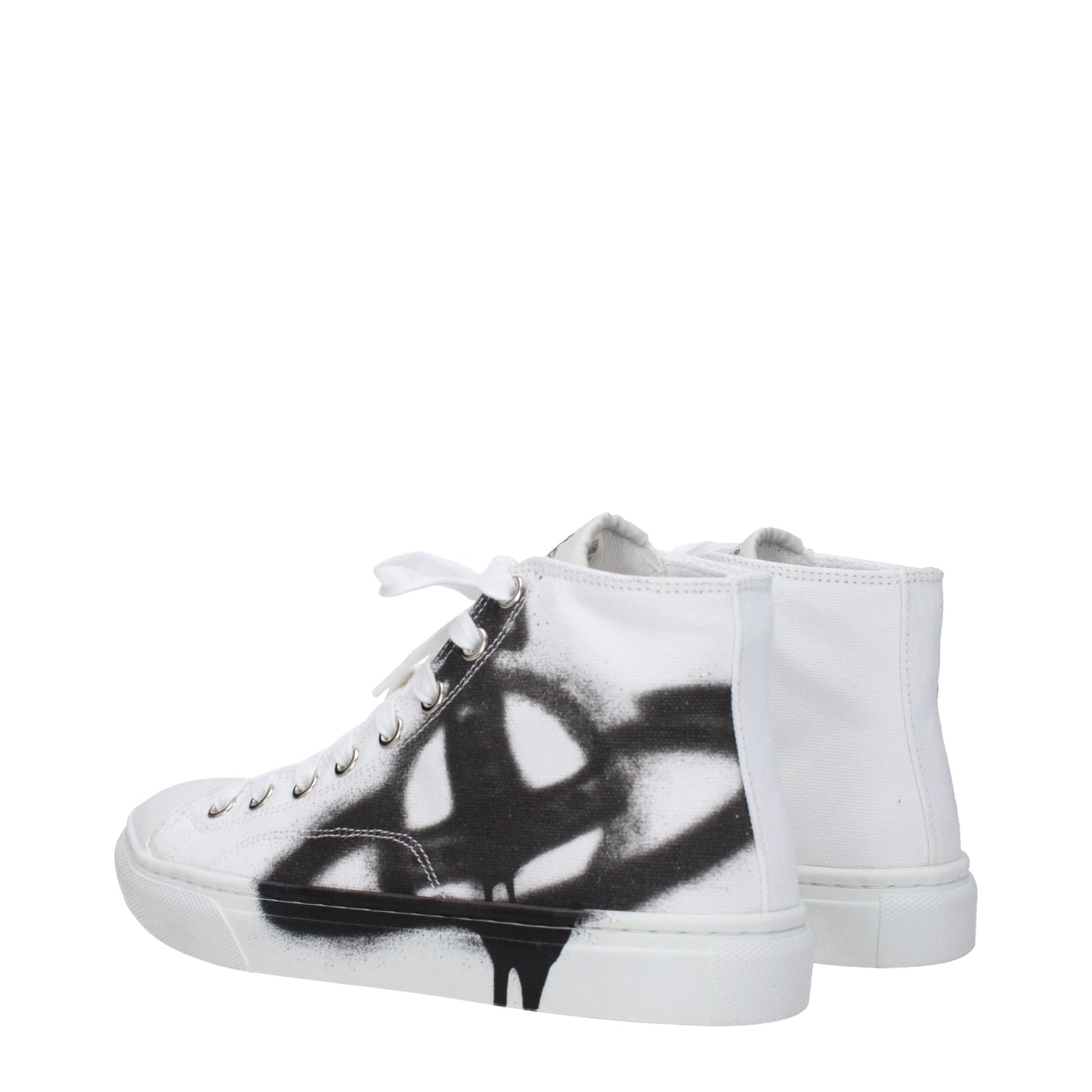 Vivienne Westwood – Hohe Sneakers aus weißem Stoff