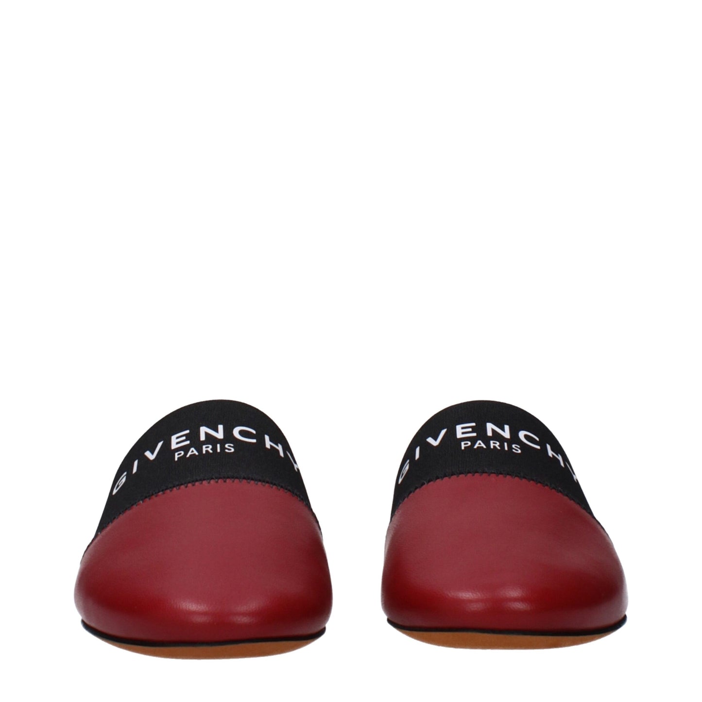 Givenchy Rote Leder-Slipper-Sandalen