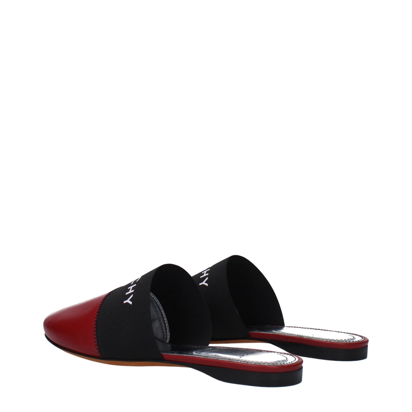 Givenchy Rote Leder-Slipper-Sandalen