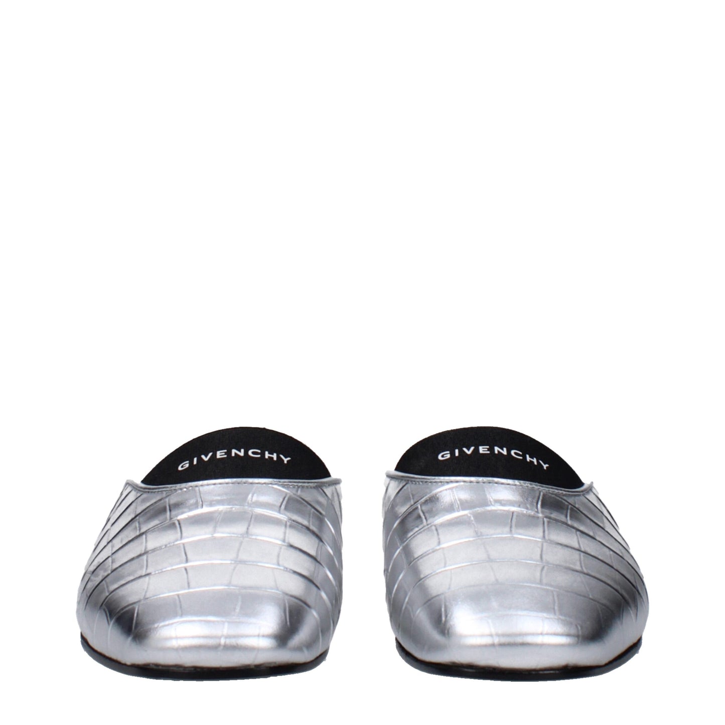 Givenchy Graue Leder-Slipper-Sandalen