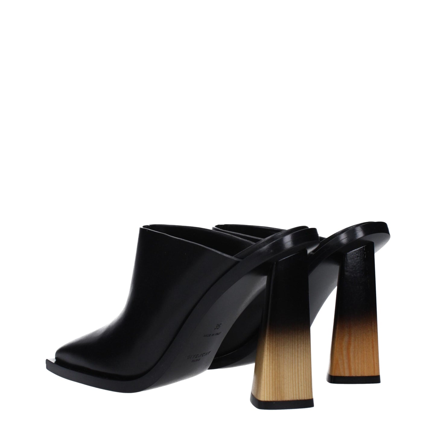 Givenchy – Schwarze Lederpantoletten