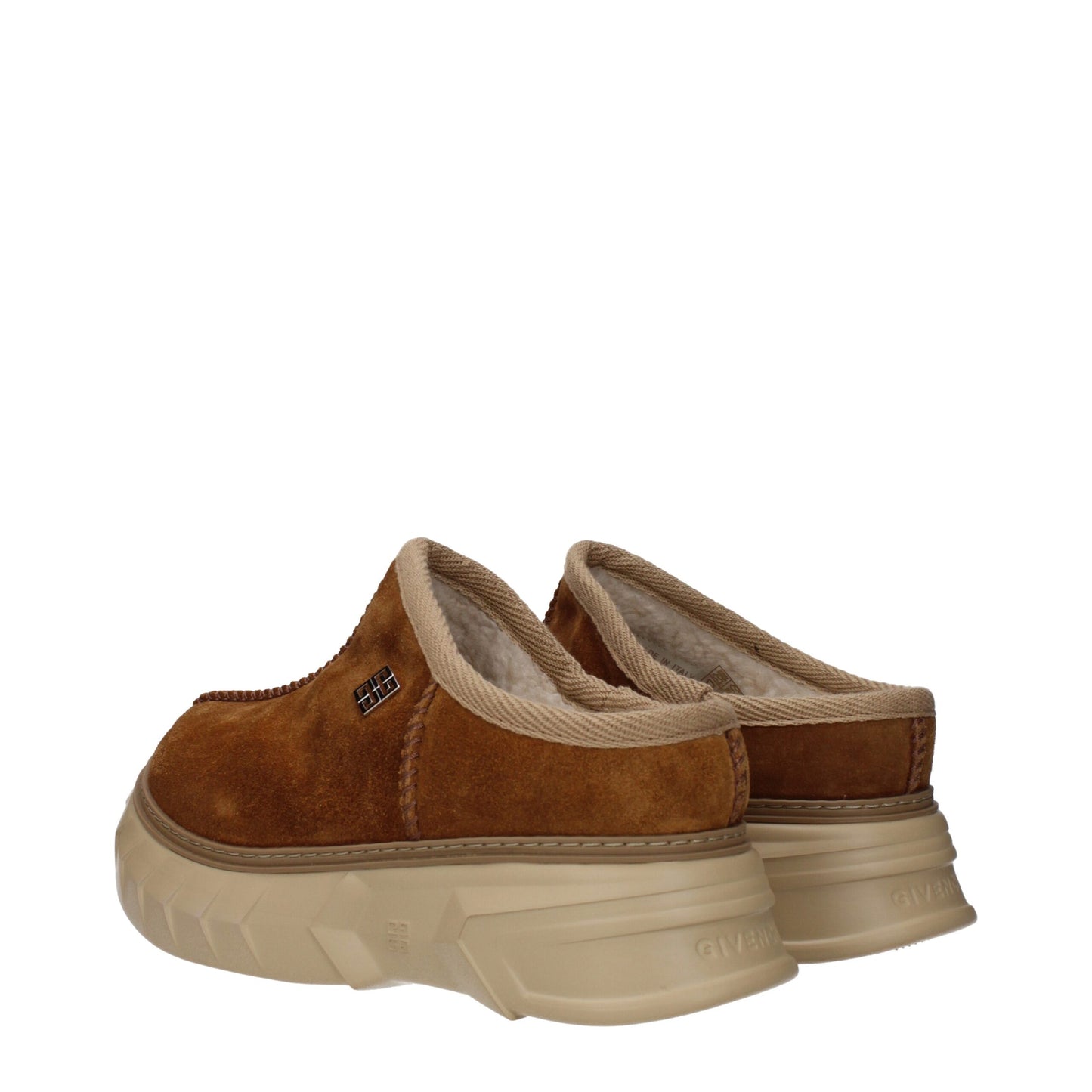 Givenchy Braune Leder-Slipper-Sandalen