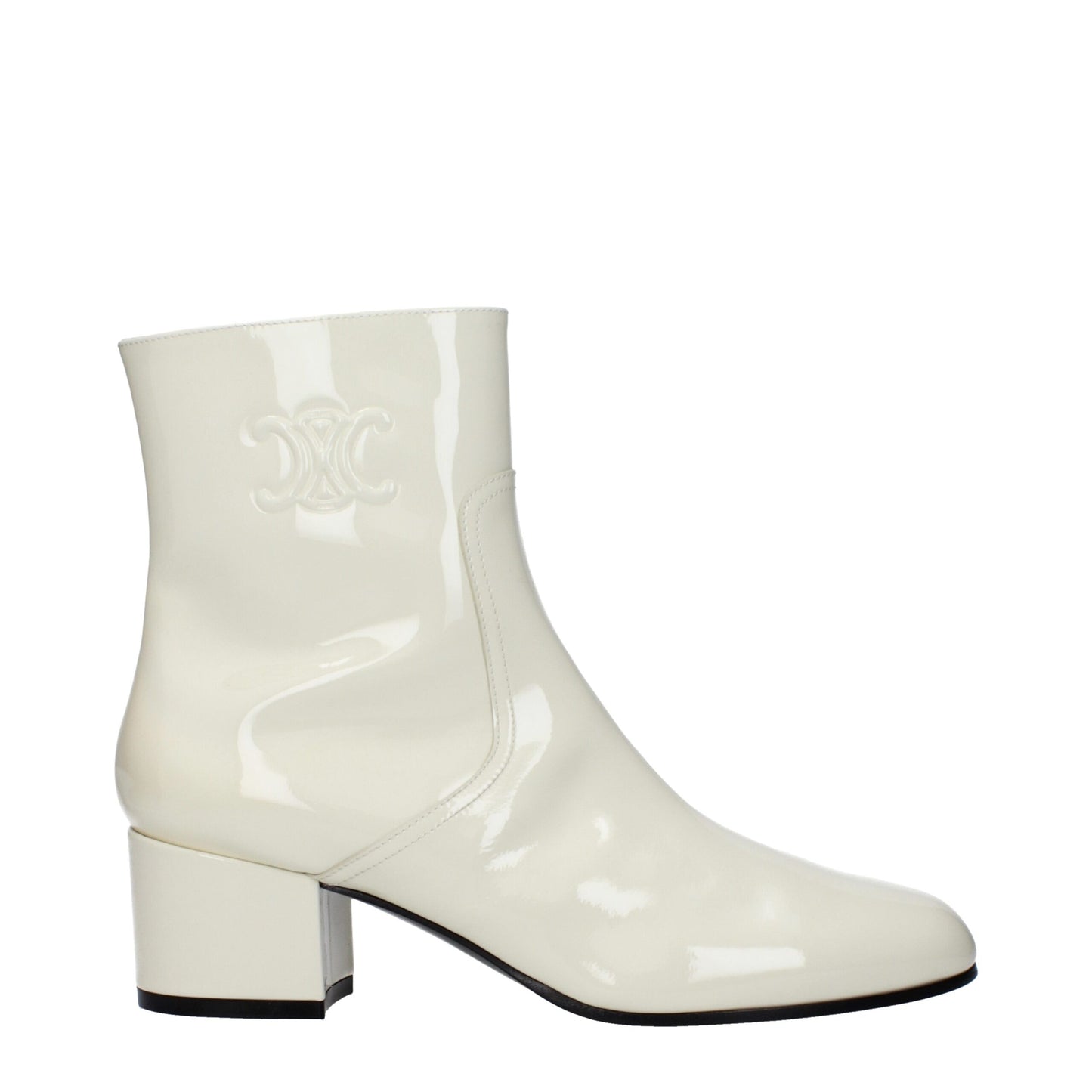 Beige Lederstiefeletten von Celine