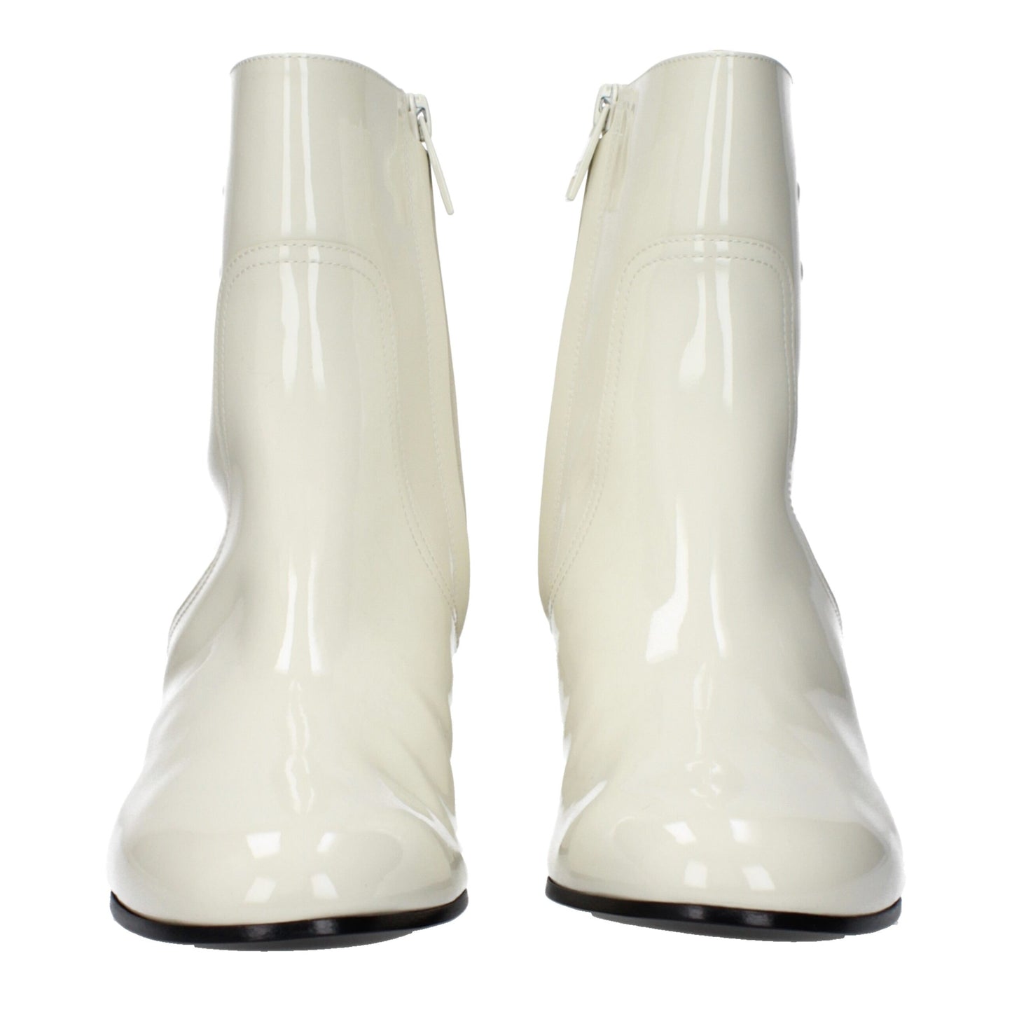Beige Lederstiefeletten von Celine