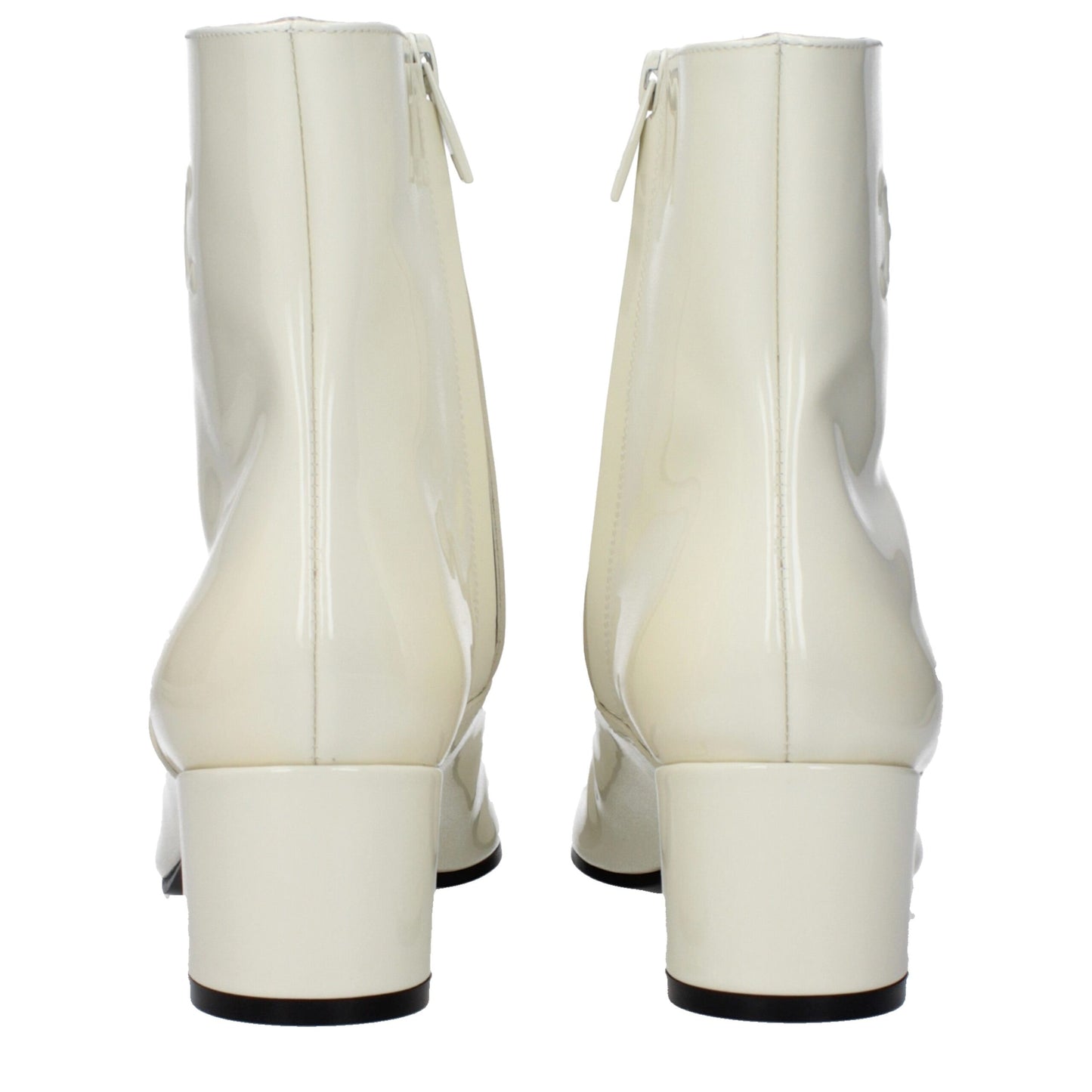 Beige Lederstiefeletten von Celine